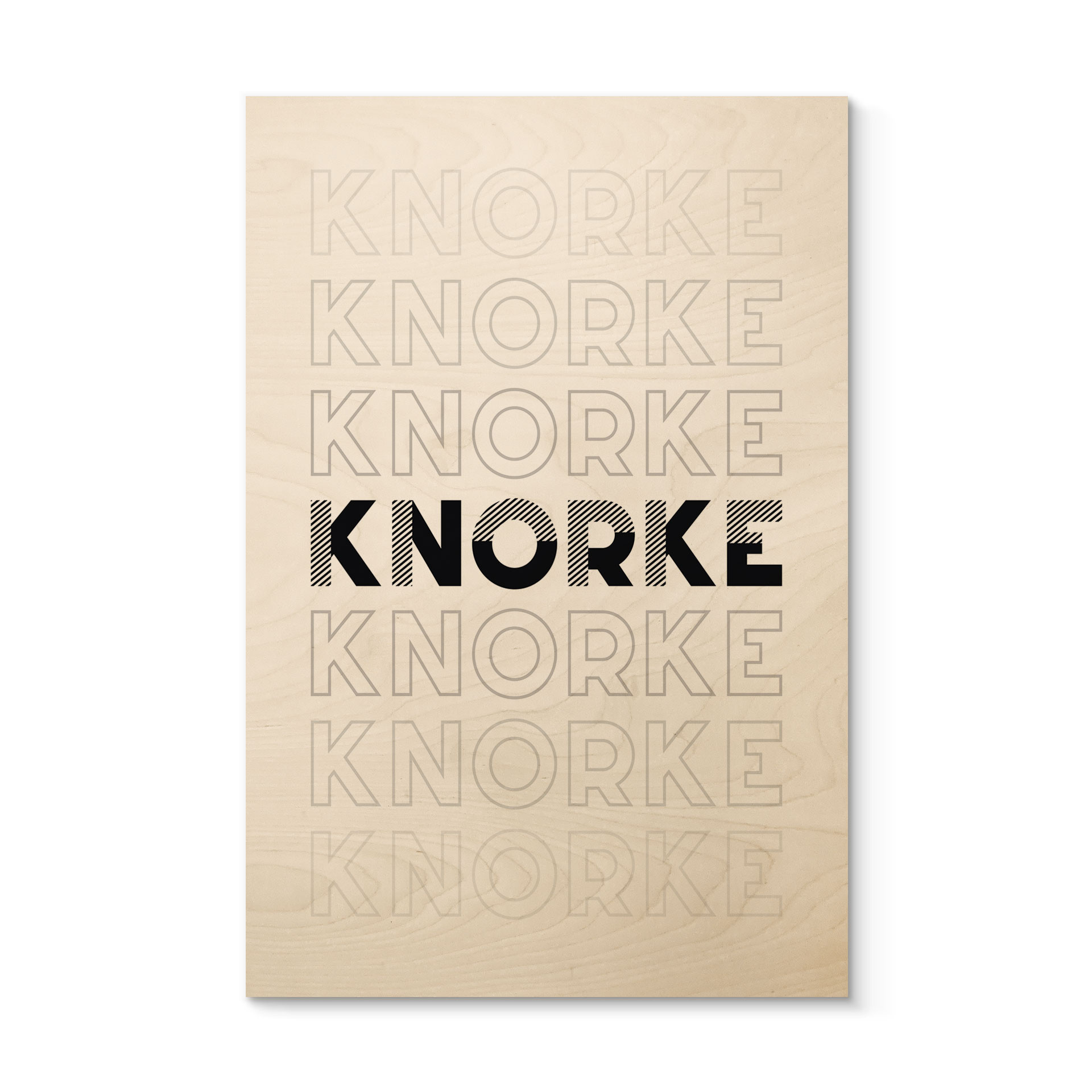 Holzbild Knorke