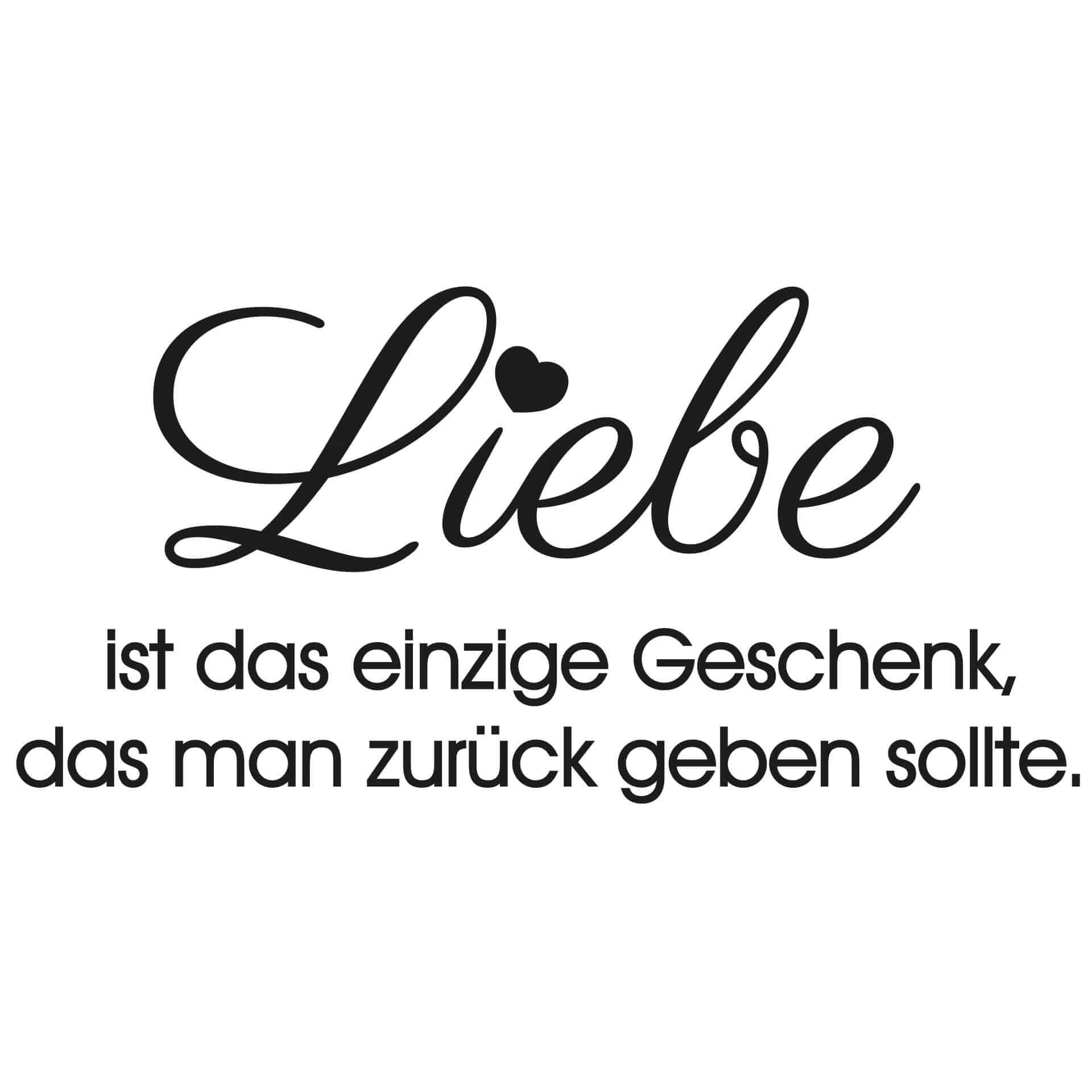 Wandtattoo Liebe ist das einzige…