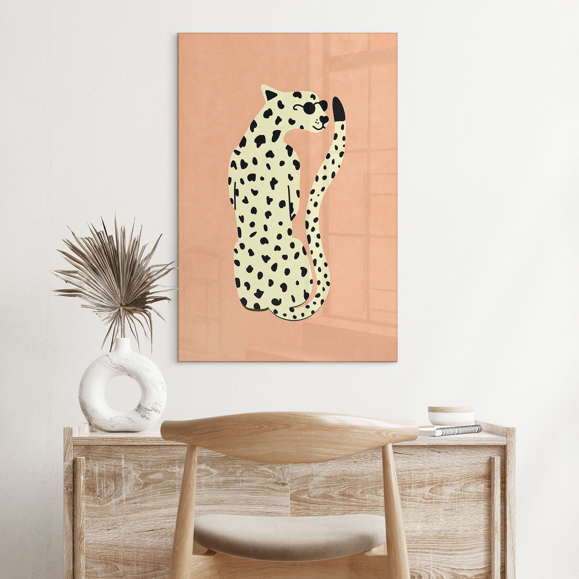 Akrylbillede Elegant gepard med solbriller - Oltmanns