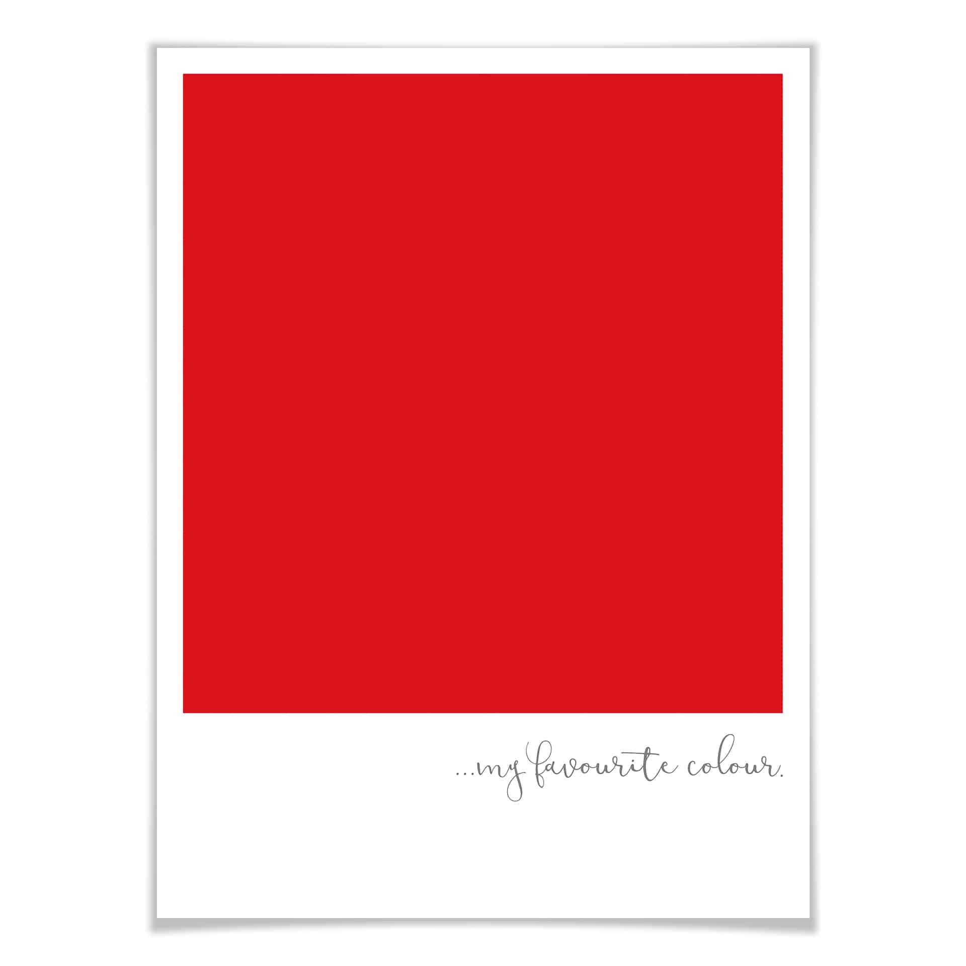Poster My favourite colour - red
