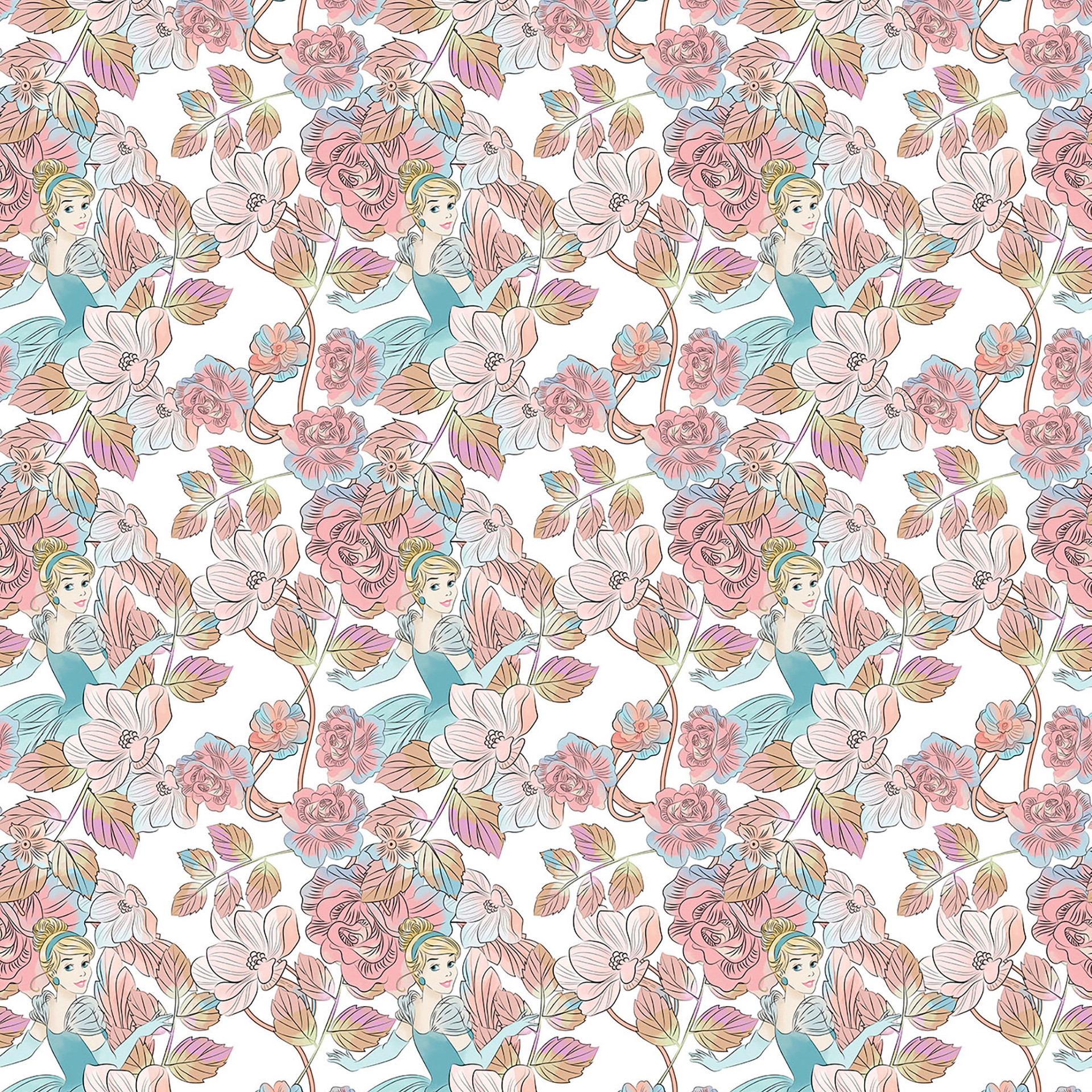 Vlies behang - Assepoester Bloesem - 200 x 280 cm