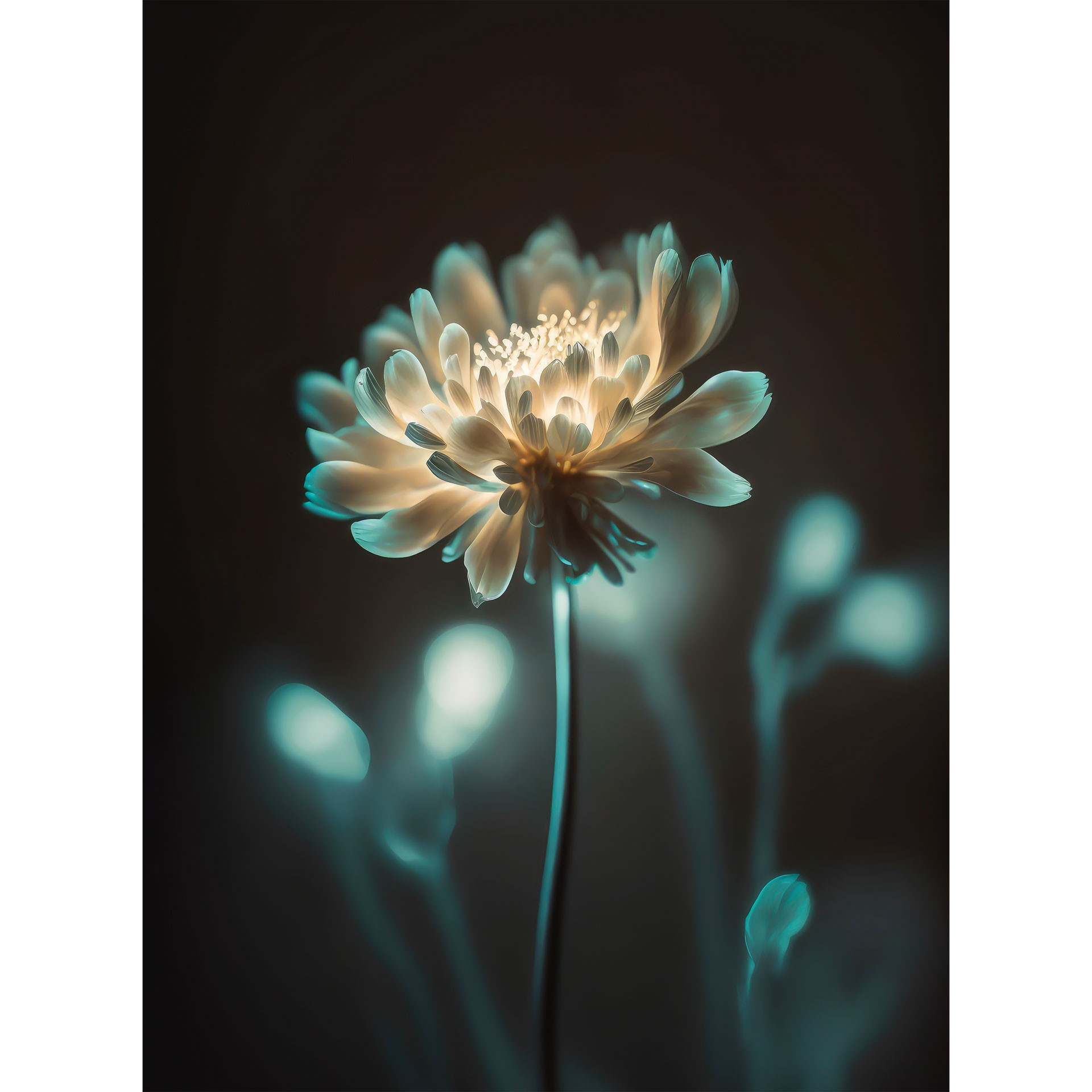 Bloemen Fotobehang Schijnend bloemenhart - Treechild