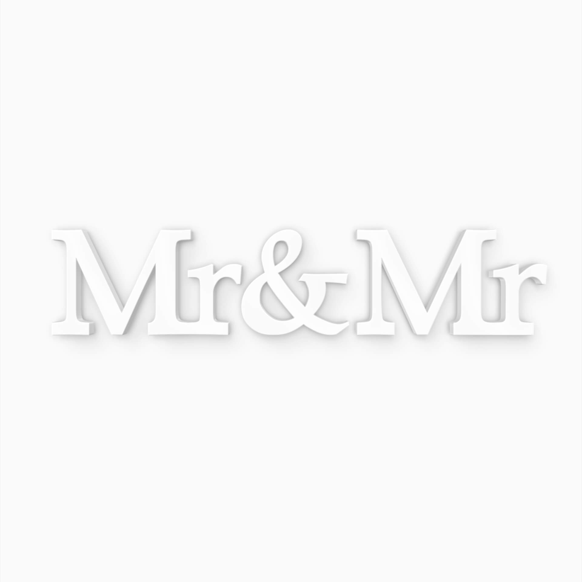 Litery ozdobne 3D Mr & Mr serif