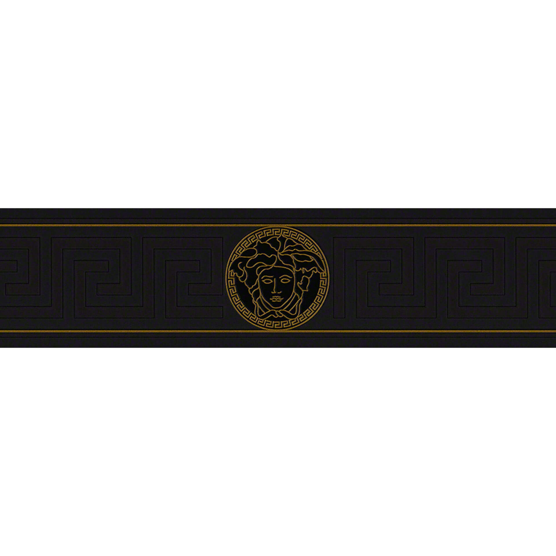 Bordo decorativo Versace Wallpaper Greek colore metallizzato, nero