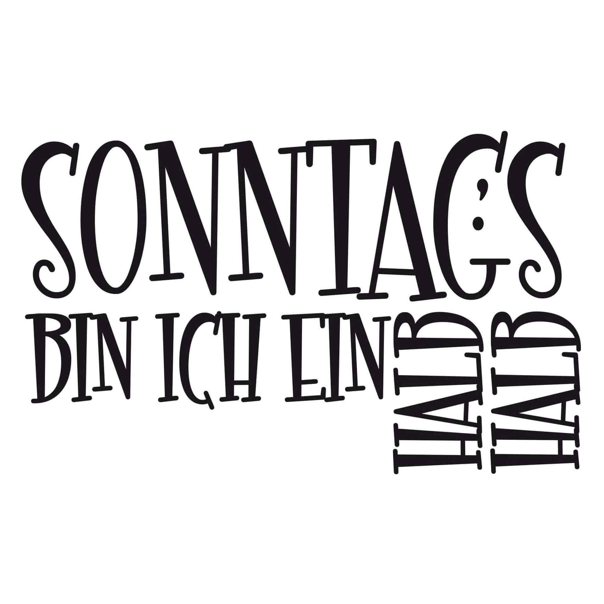 Wandtattoo Sonntags bin ich ein Mofa...(2-farbig)