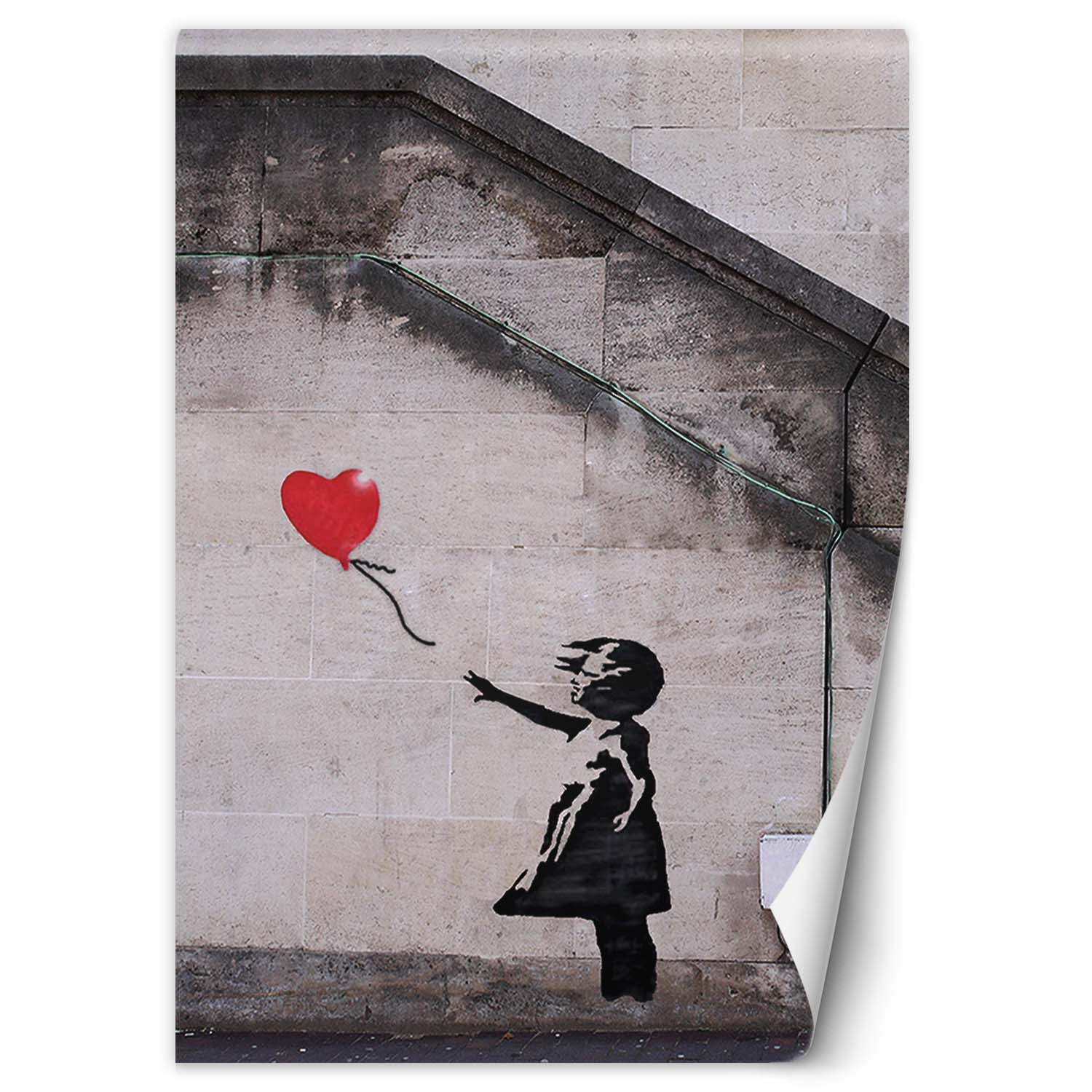 Fototapete, Banksy Mädchen mit Luftballon