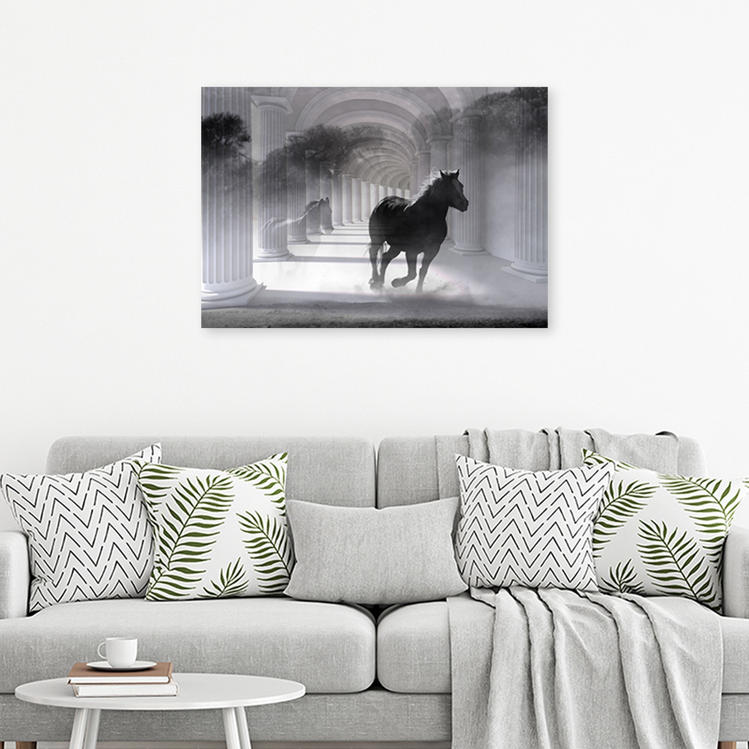 Canvasbillede, Hest i galop 3D-tunnel