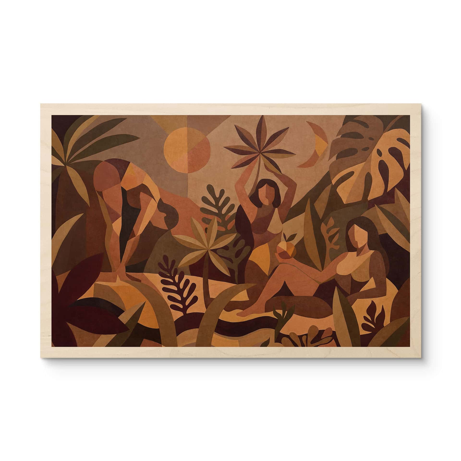 Tableau sur bois Amber Flora - Femmes dans la forêt tropicale - Sir Edward x Grigory Gladarev