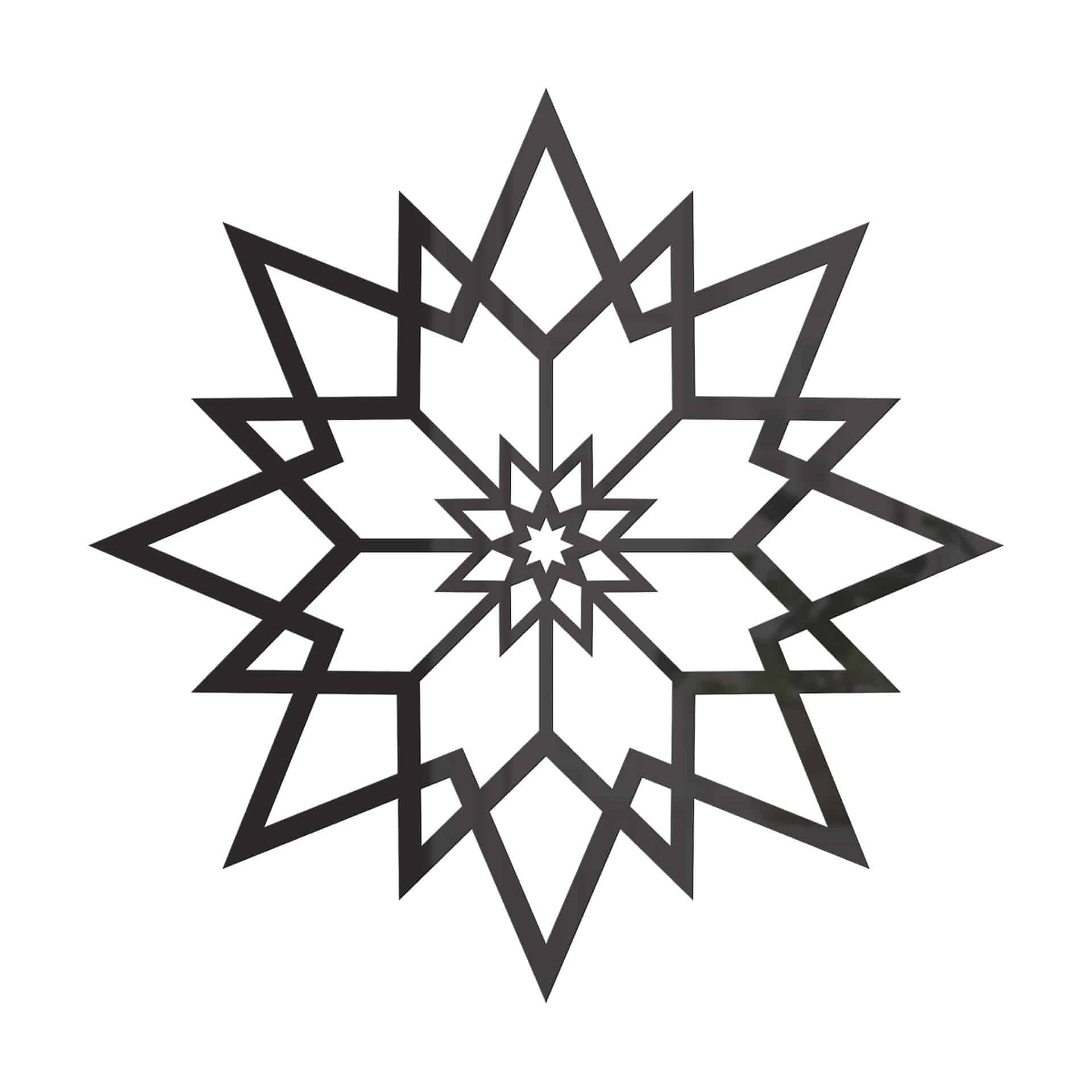Akrylowa dekoracja wisząca gwiazda 01