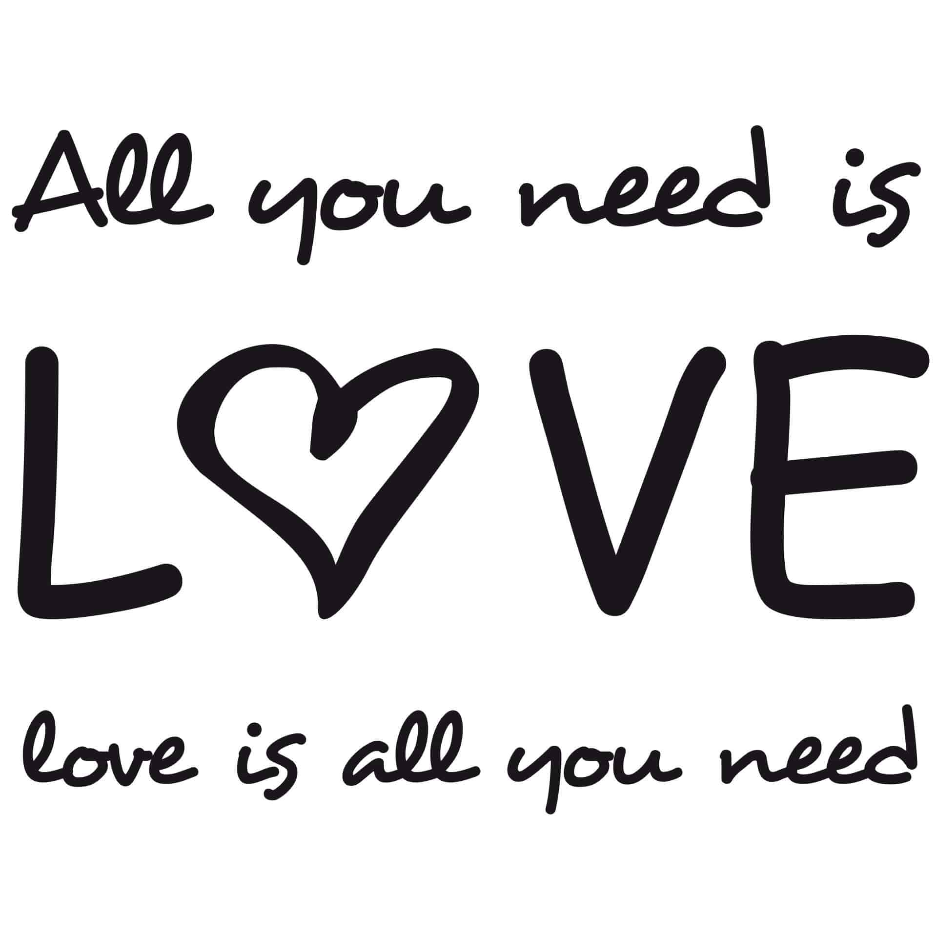 Wallsticker All you need is love..