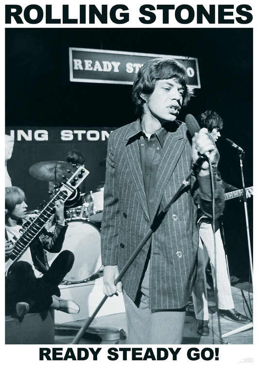 Poster Rolling Stones - Ready Steady Go, Plakat (59,4 x 84,1 cm)