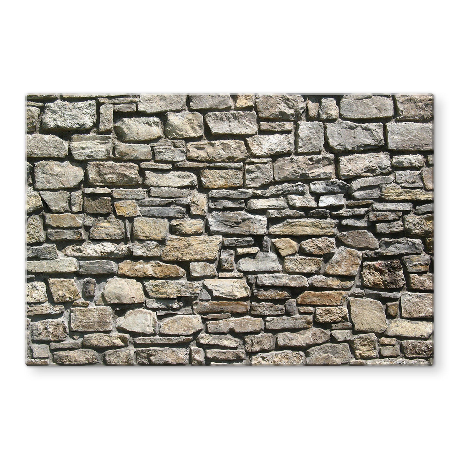 Panel szklany do kuchni Mur z Kamienia Naturalnego