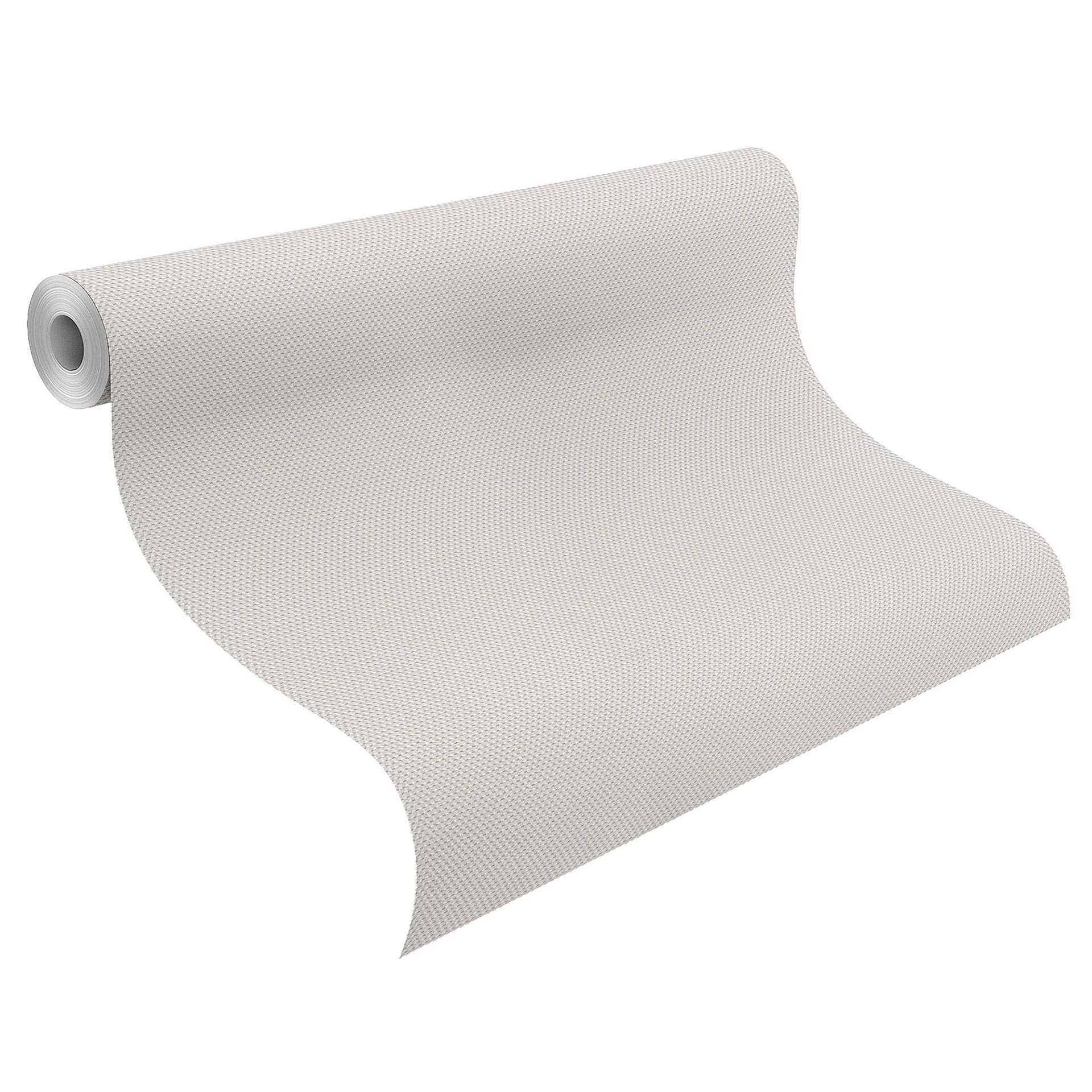 Effen behang, patroonbehang met structuur Bauhaus wit