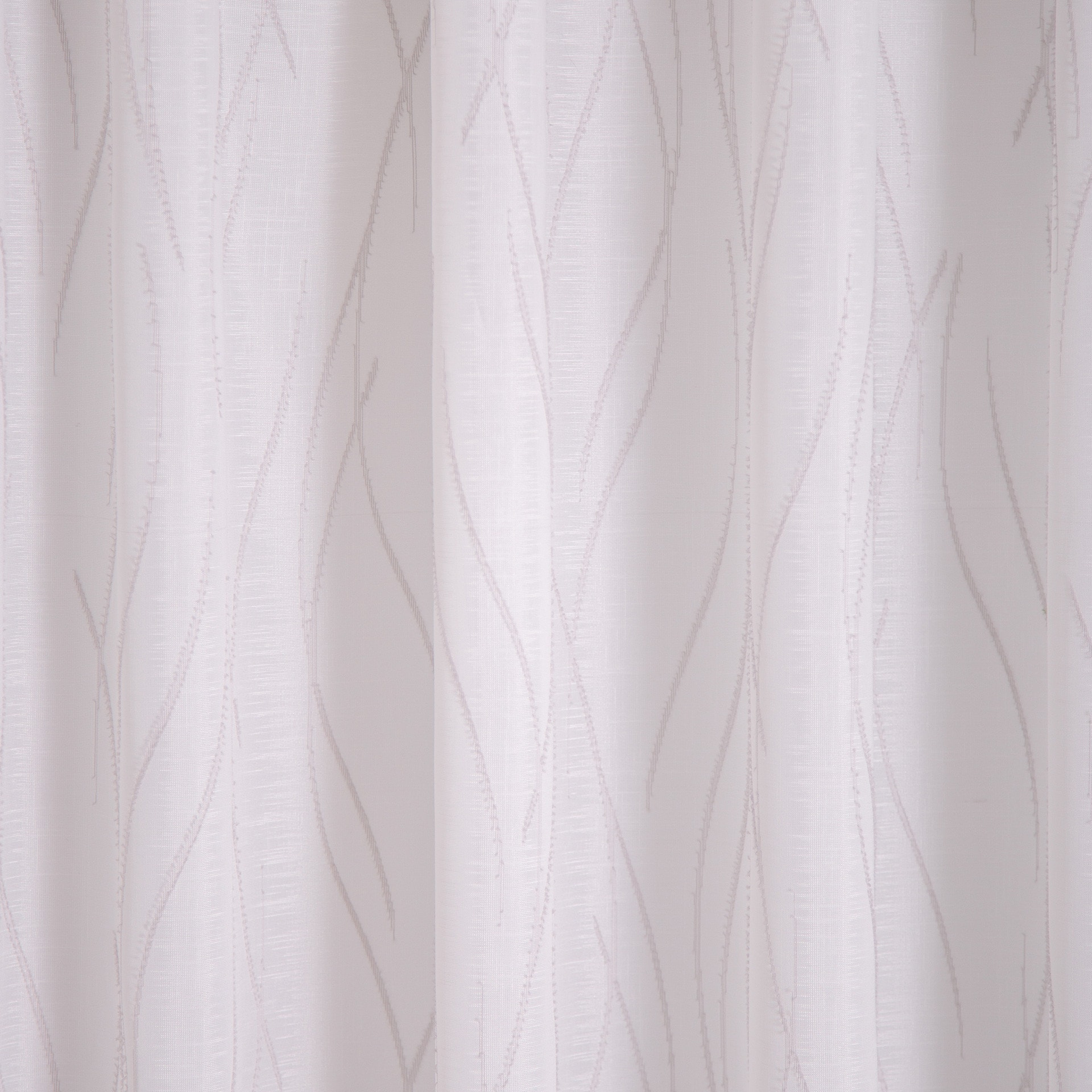 Gardine weiß - Vorhang halbtransparent - Gardine mit Linienmuster