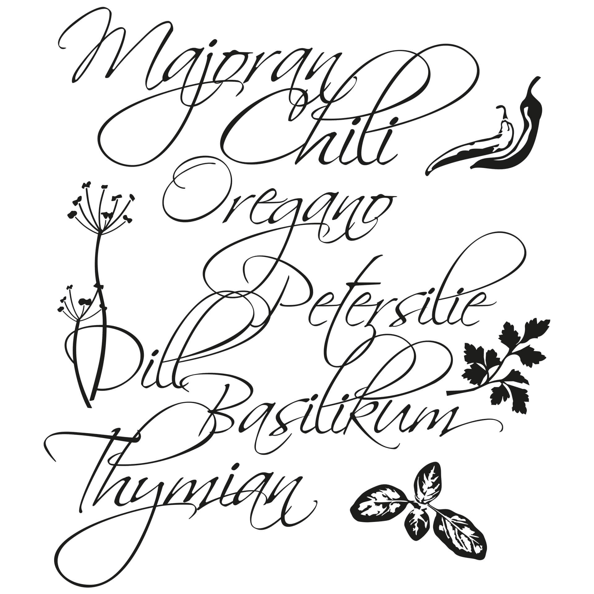 Wandtattoo Gewürze 2