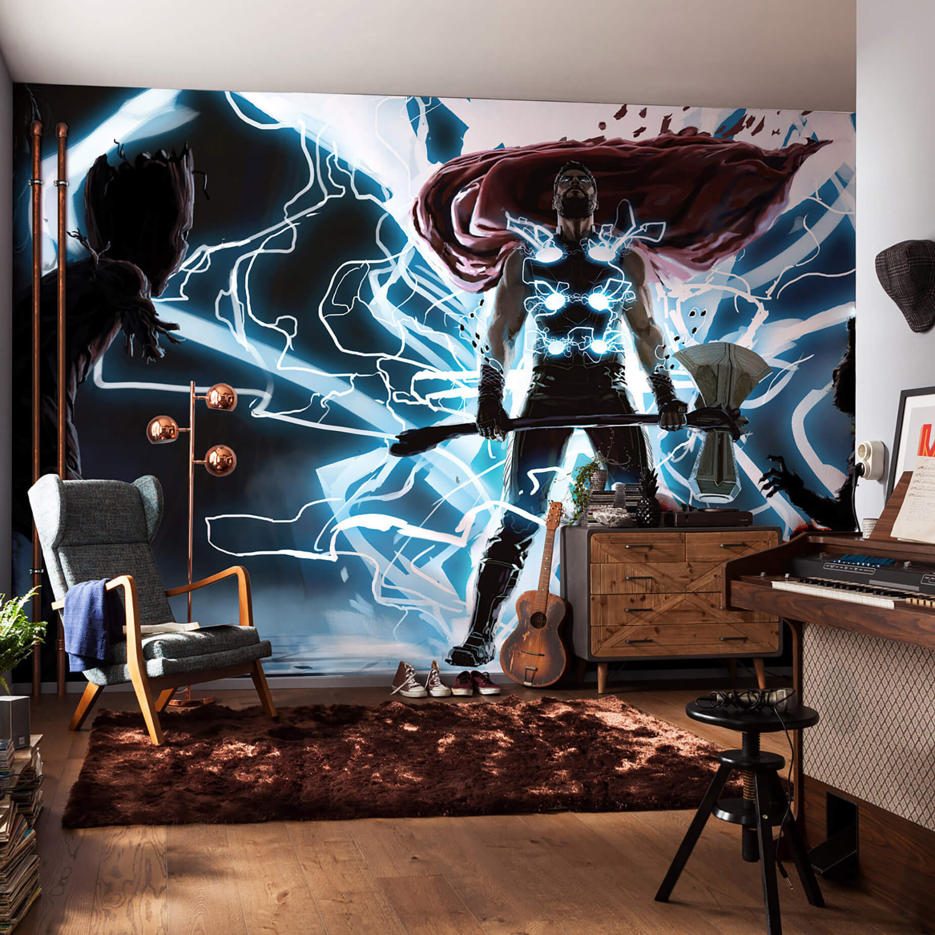 Vliesbehang - Thor God of Thunder - 500 x 280 cm