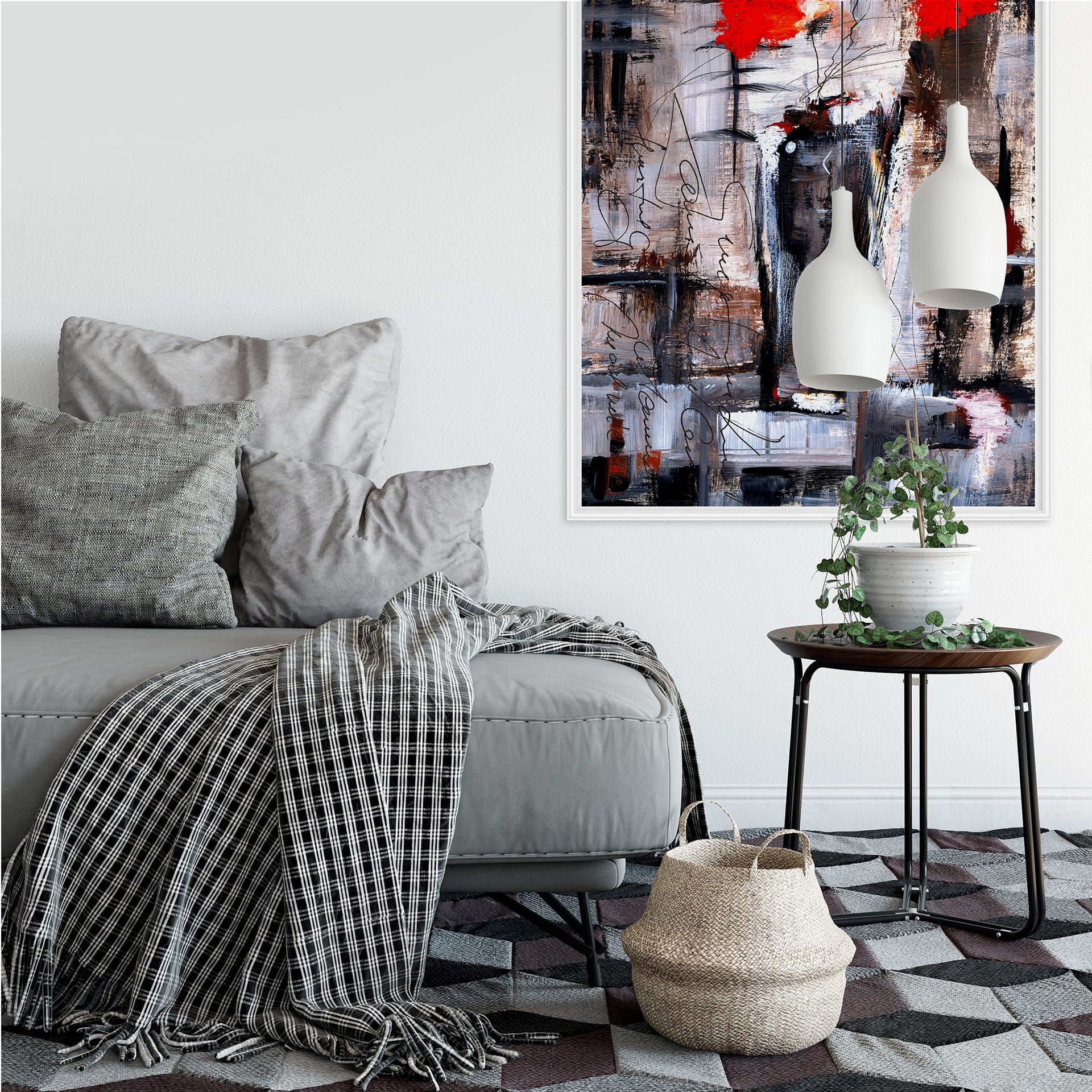 Wallprint W - Niksic - Leuchtend Rot