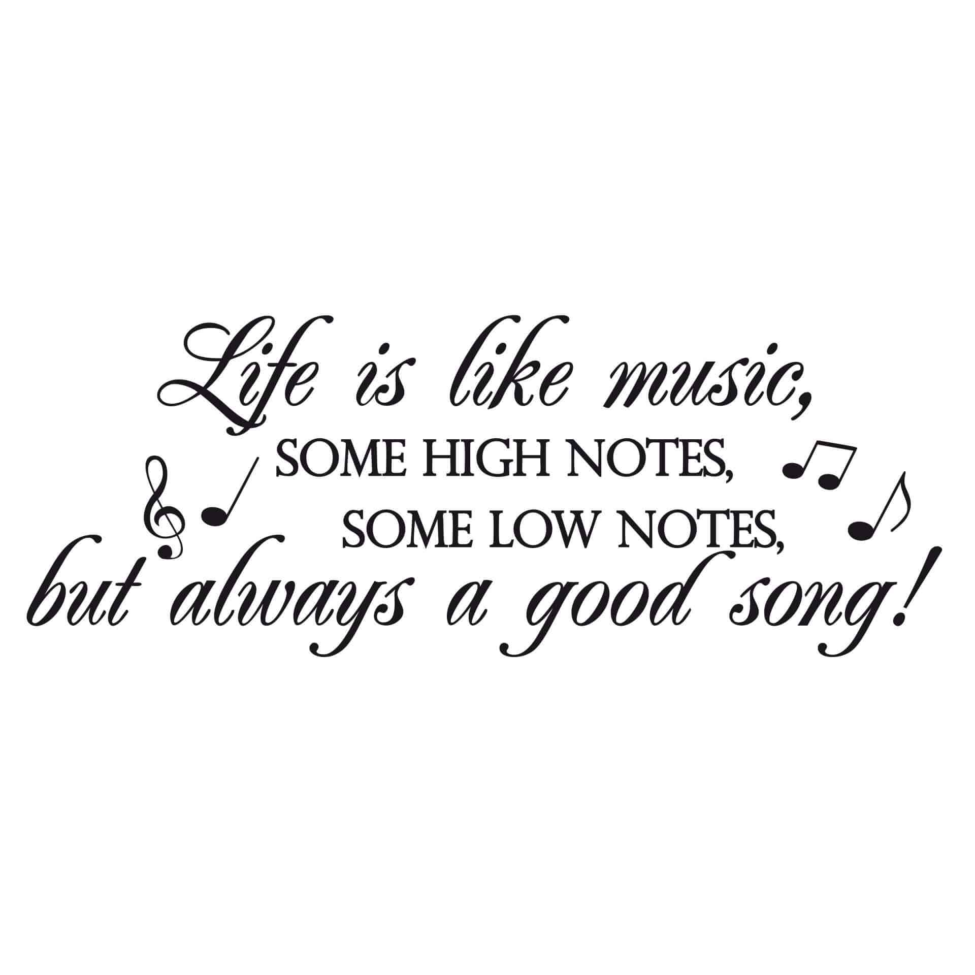 Wallsticker -  Life is like music...