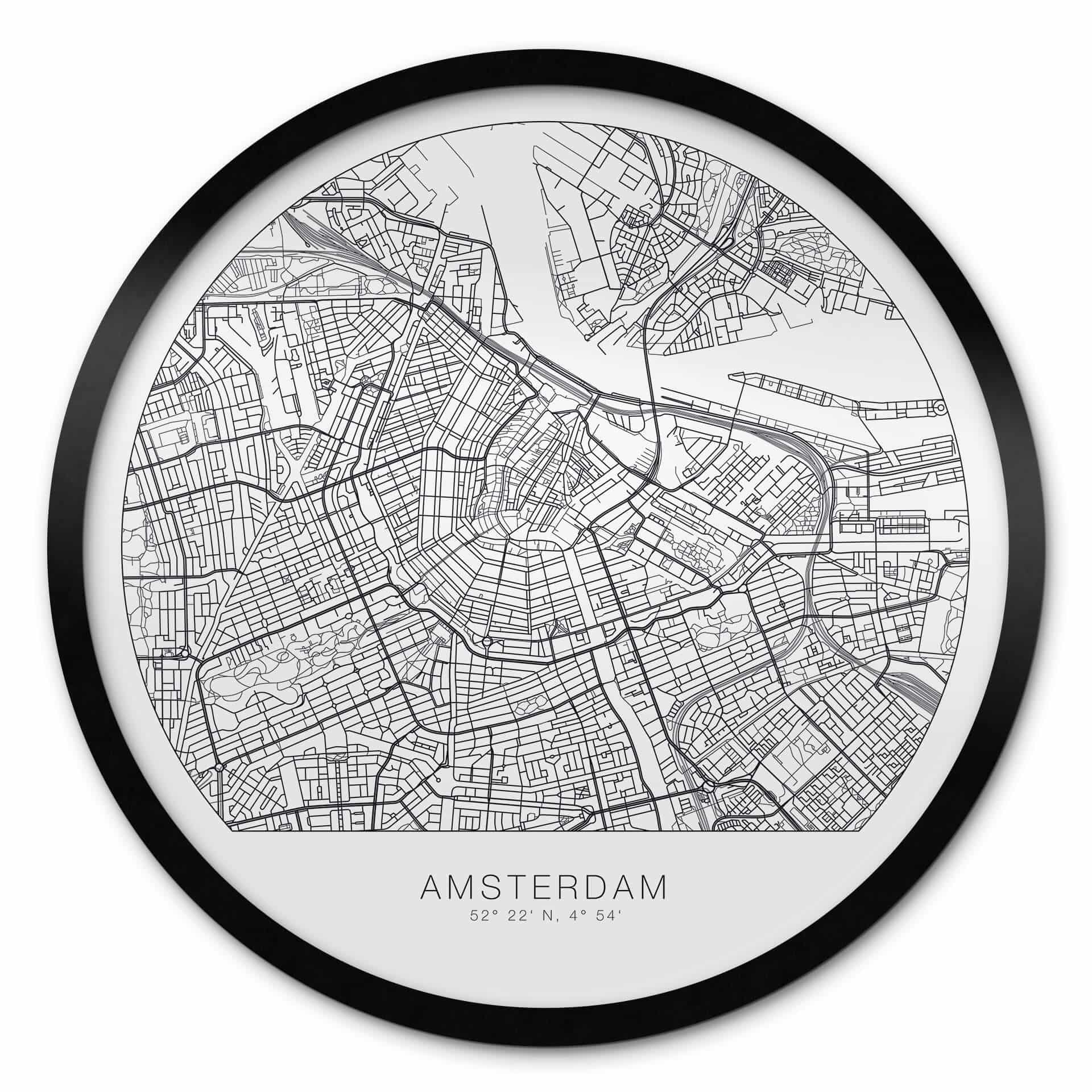 Poster Plan de la ville d'Amsterdam
