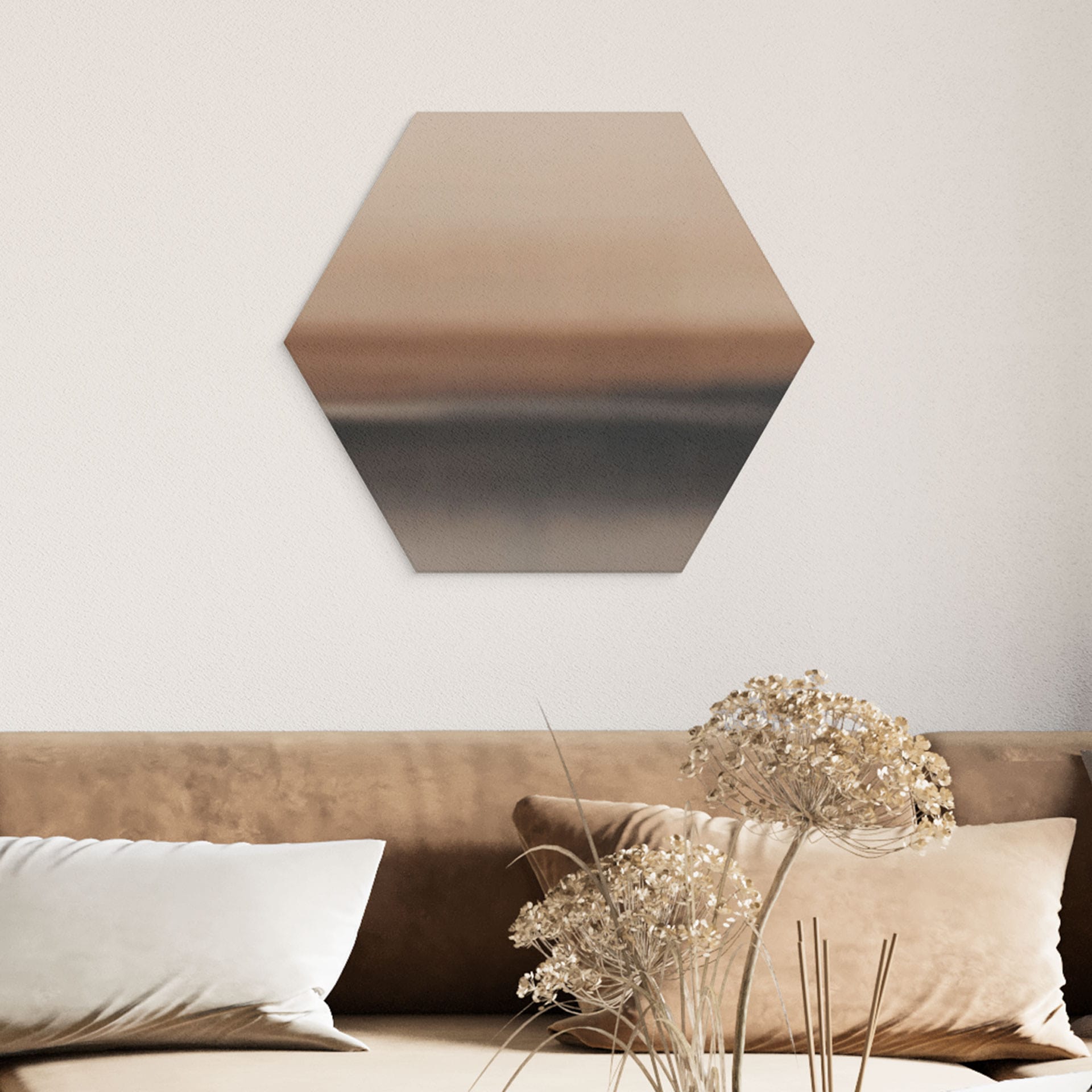 Hexagone Tableau Rotko Dawn - Horizon Chaleureux - Sir Edward x Grigory Gladarev - Alu-Dibond