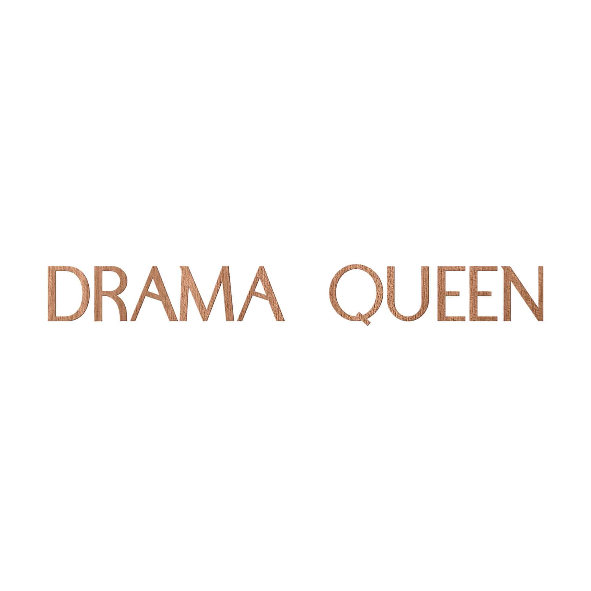 Drewniany napis Drama Queen - mahoń