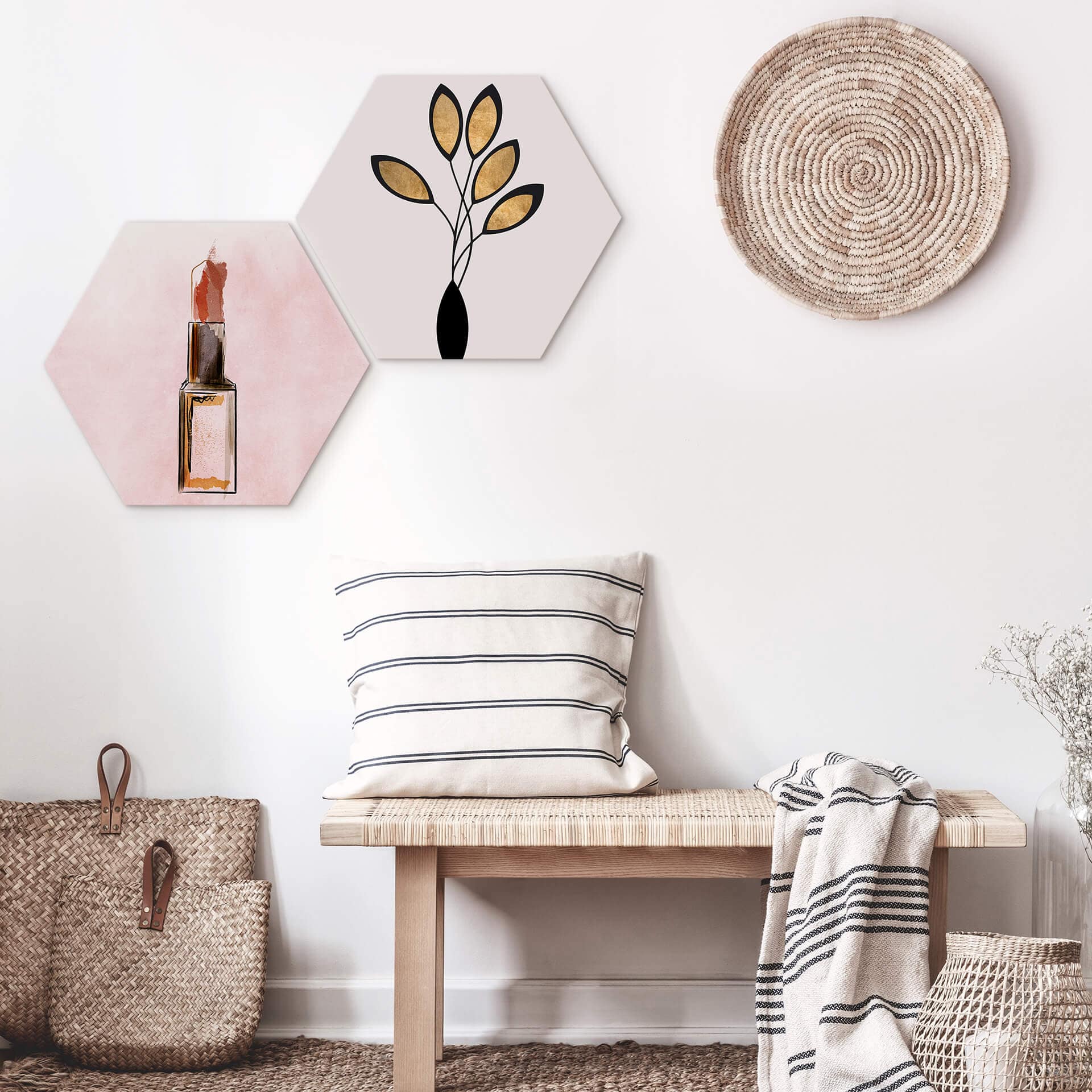 Hexagon - Alu-Dibond Kubistika - Lippenstift