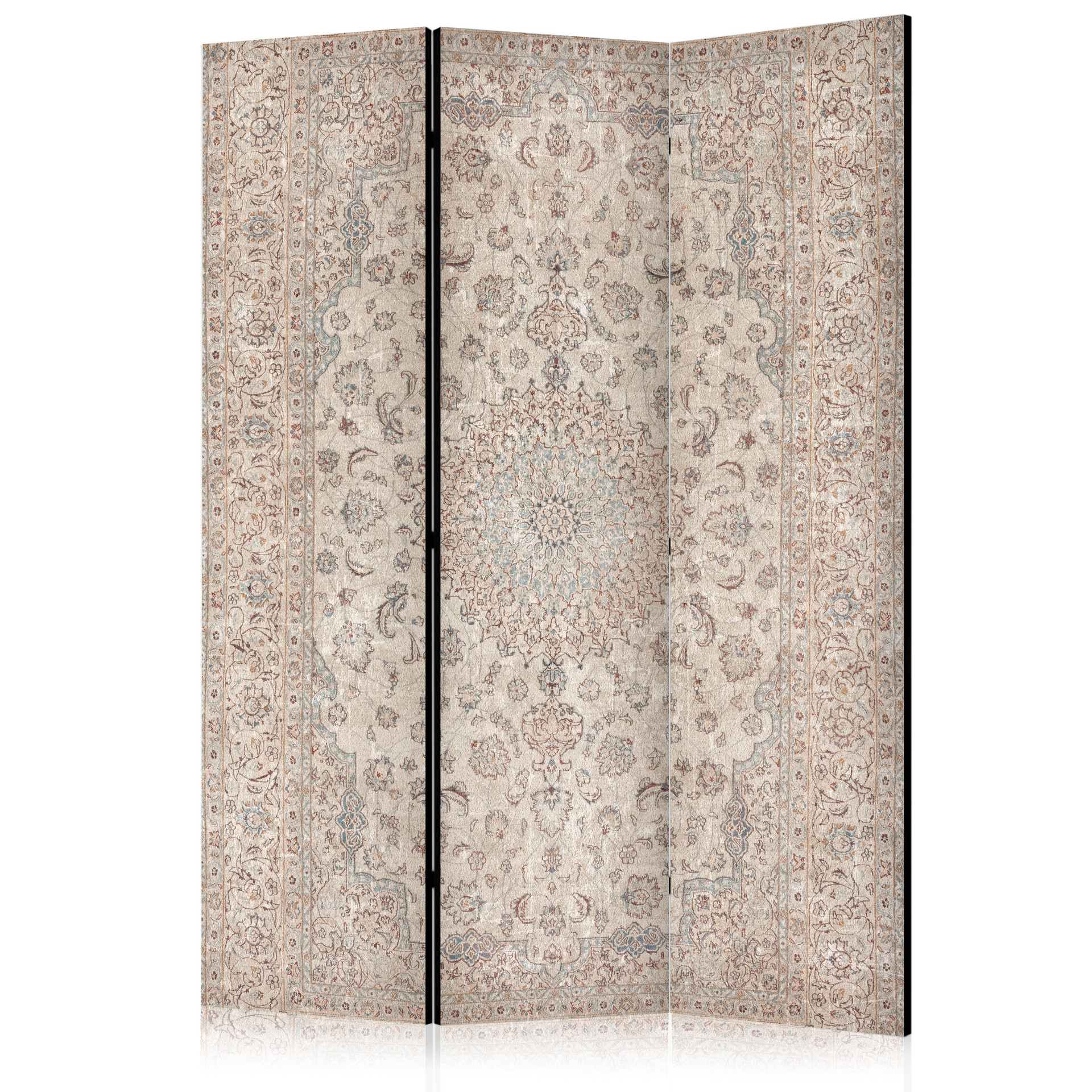 Paravent, Raumteiler freistehend, Trennwand - Desert Nights - Ornamented Persian Carpet in Muted Col