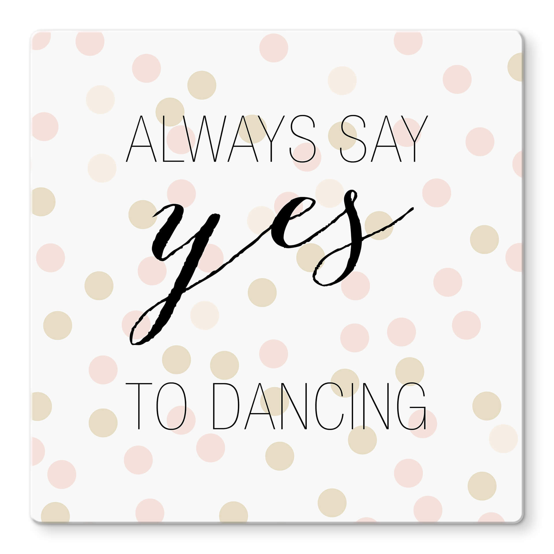 Glass Print Confetti & Cream - Dancing