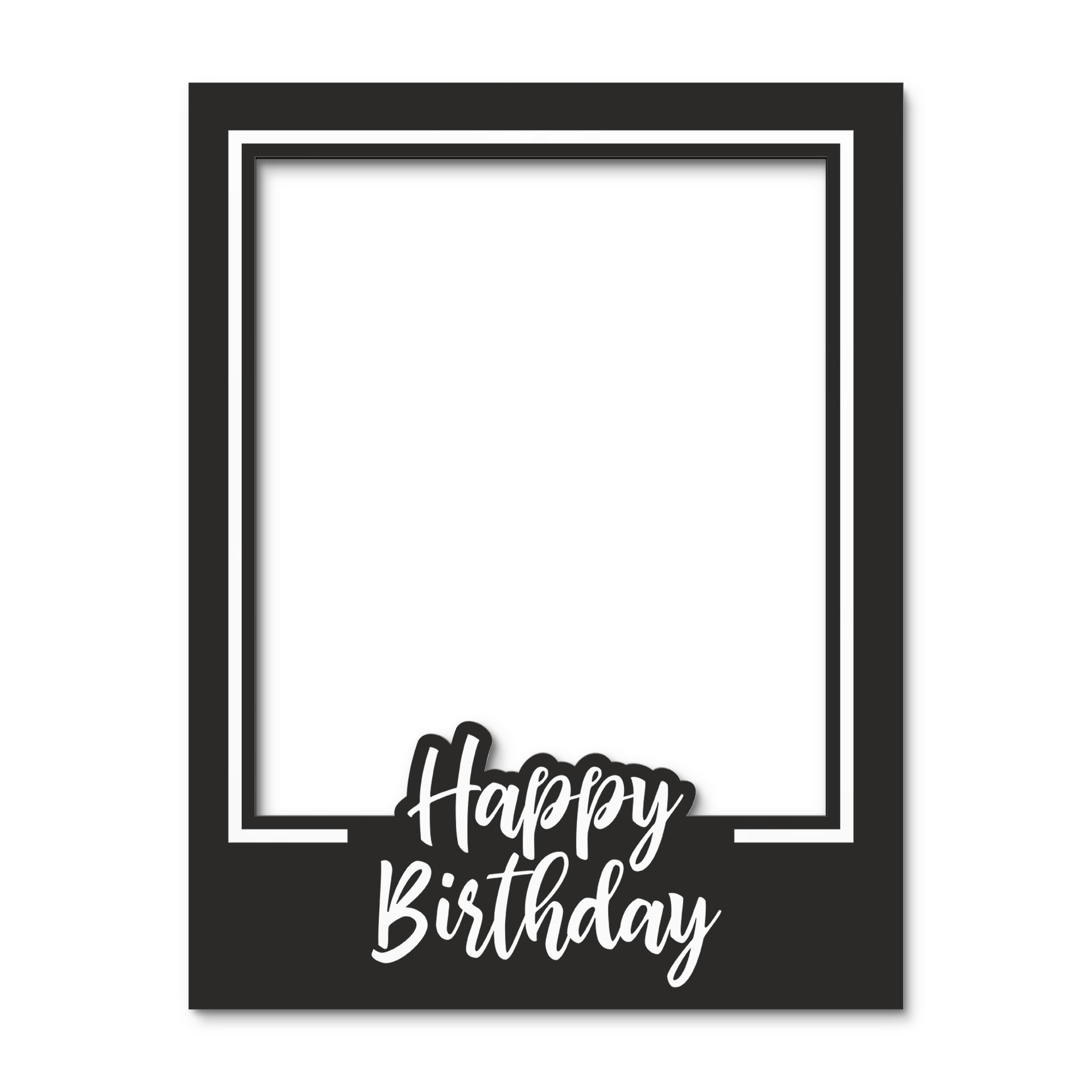 Fotoramme Happy Birthday Black - Festramme til fødselsdagsfest