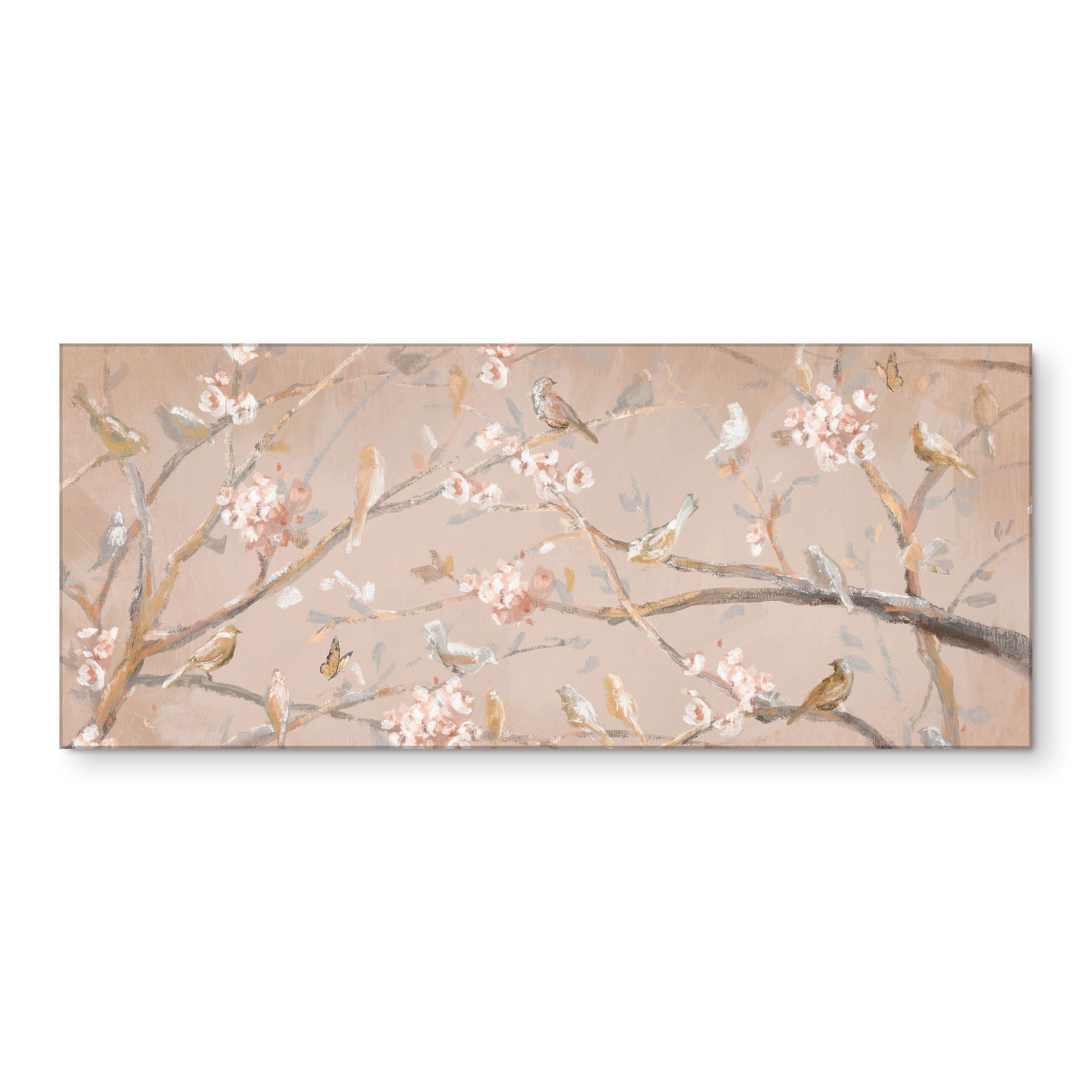 Crédence de Cuisine Oiseaux sur Fleurs de Cerisier - Cheney