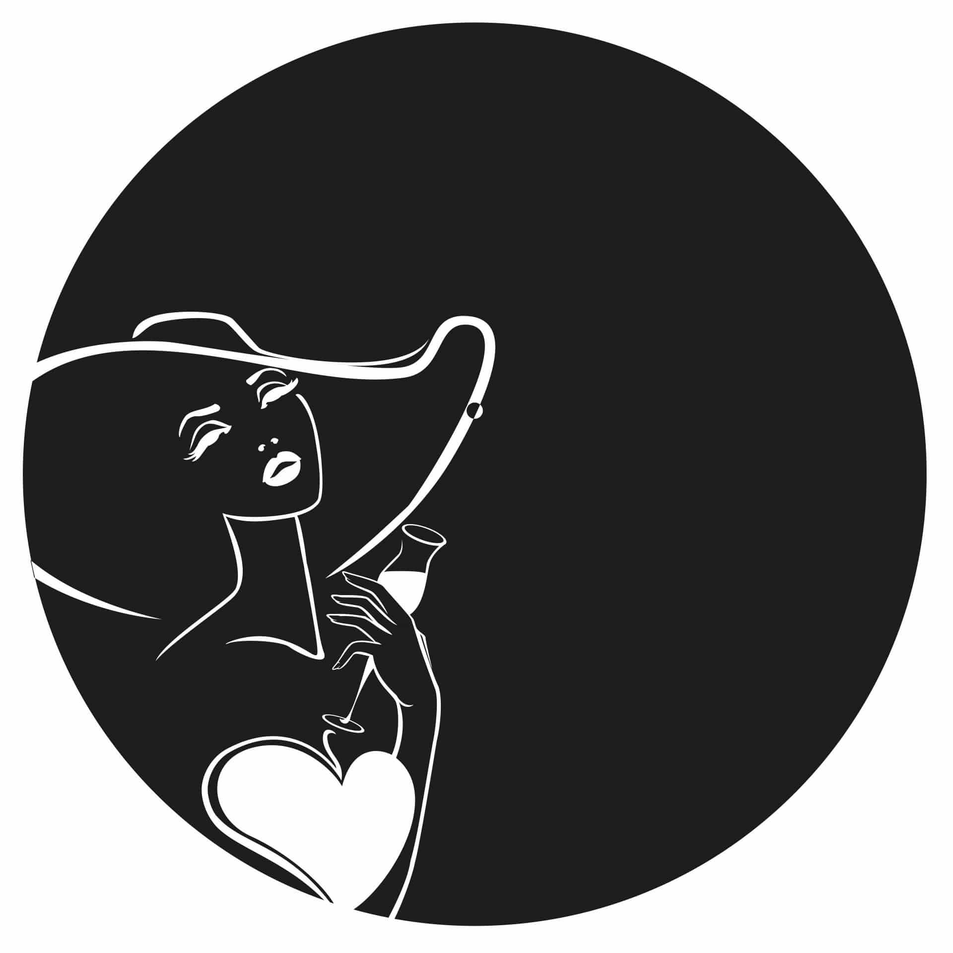 Sticker mural - Horloge diva
