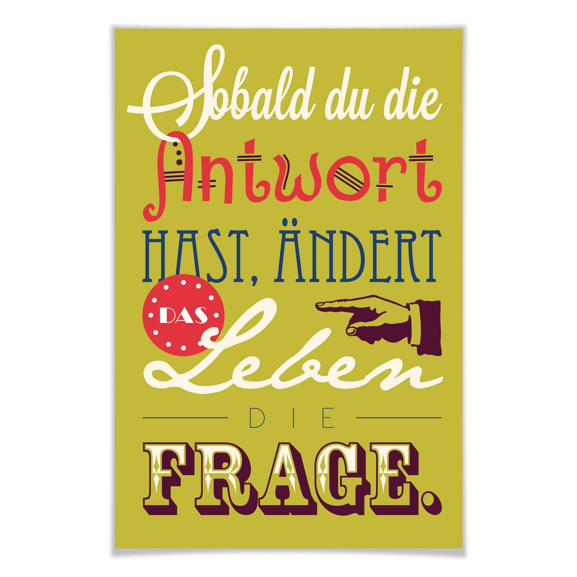 Poster Sobald du die Antwort hast...