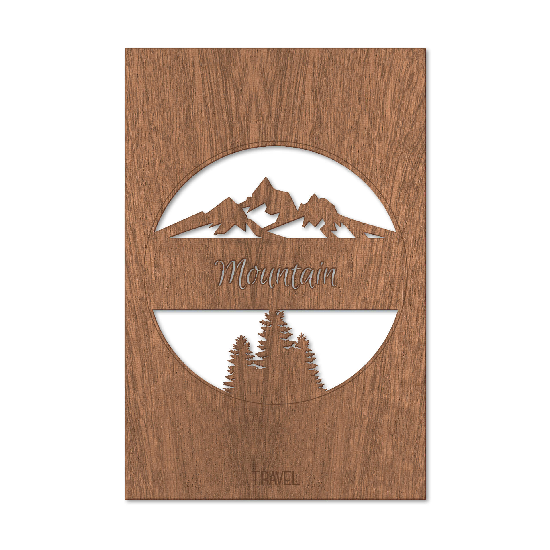 Mahoniowy obraz dekoracyjny - Travel Mountain