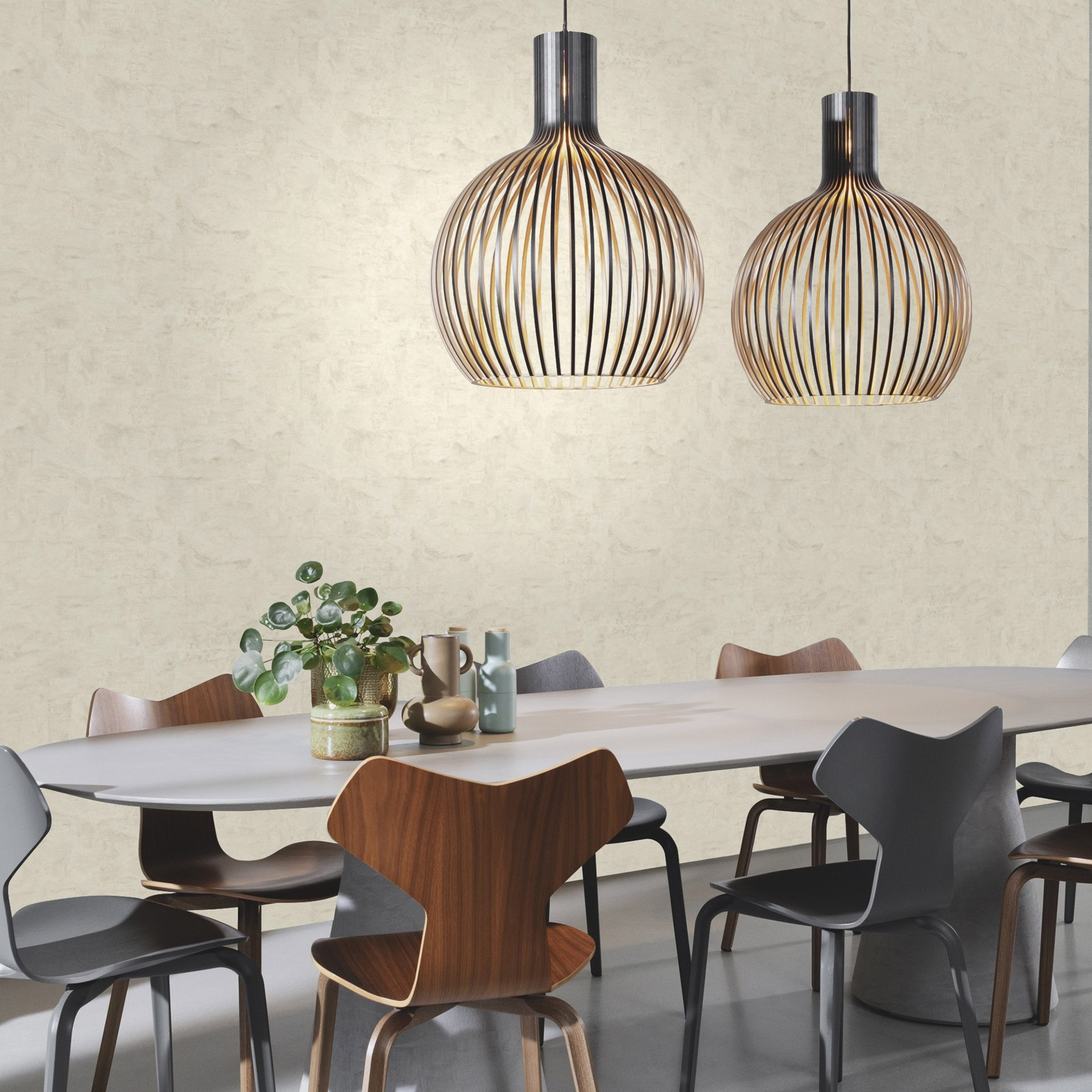 Metal-effect behang, Factory V wit metal-effect behang
