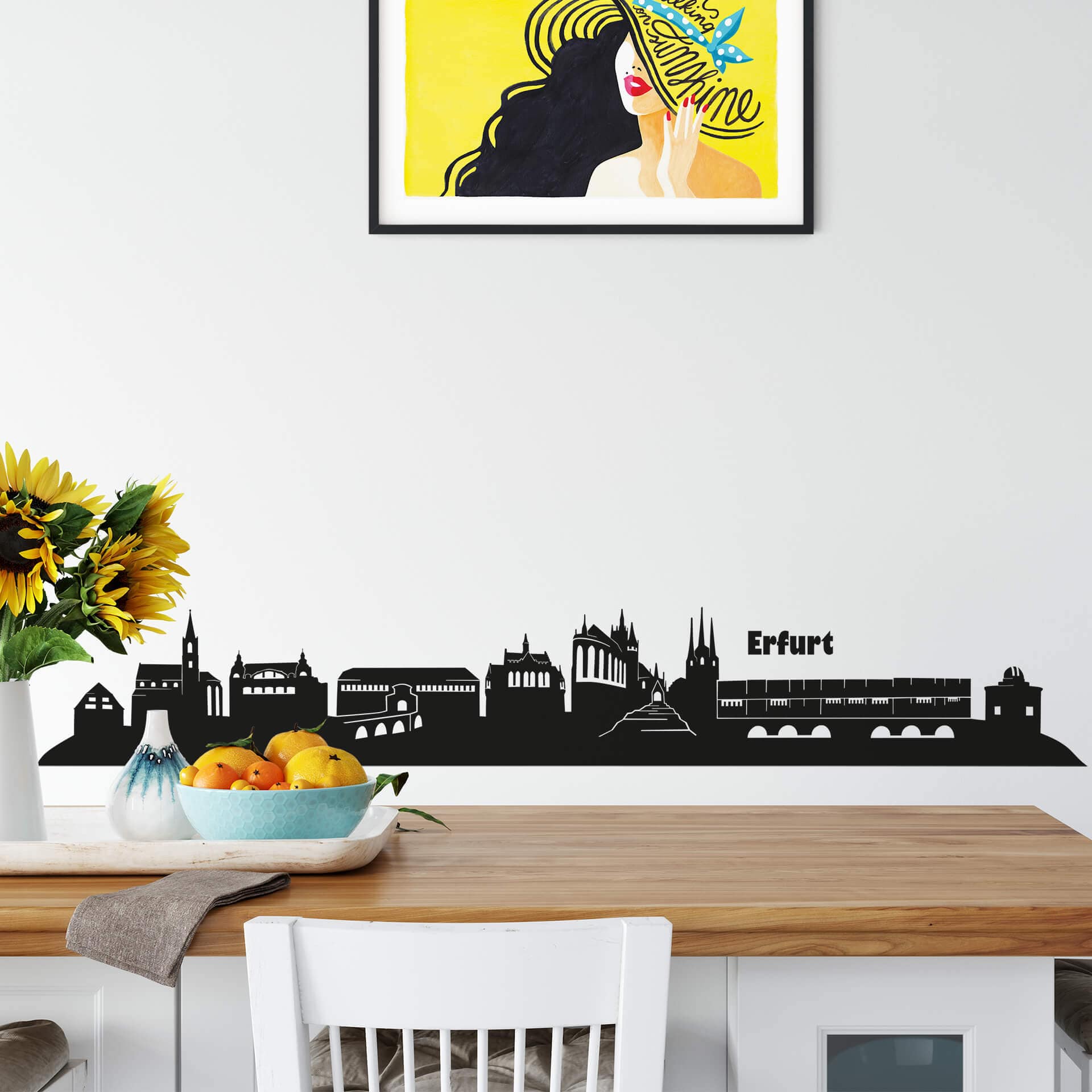 Wandtattoo Erfurt Skyline