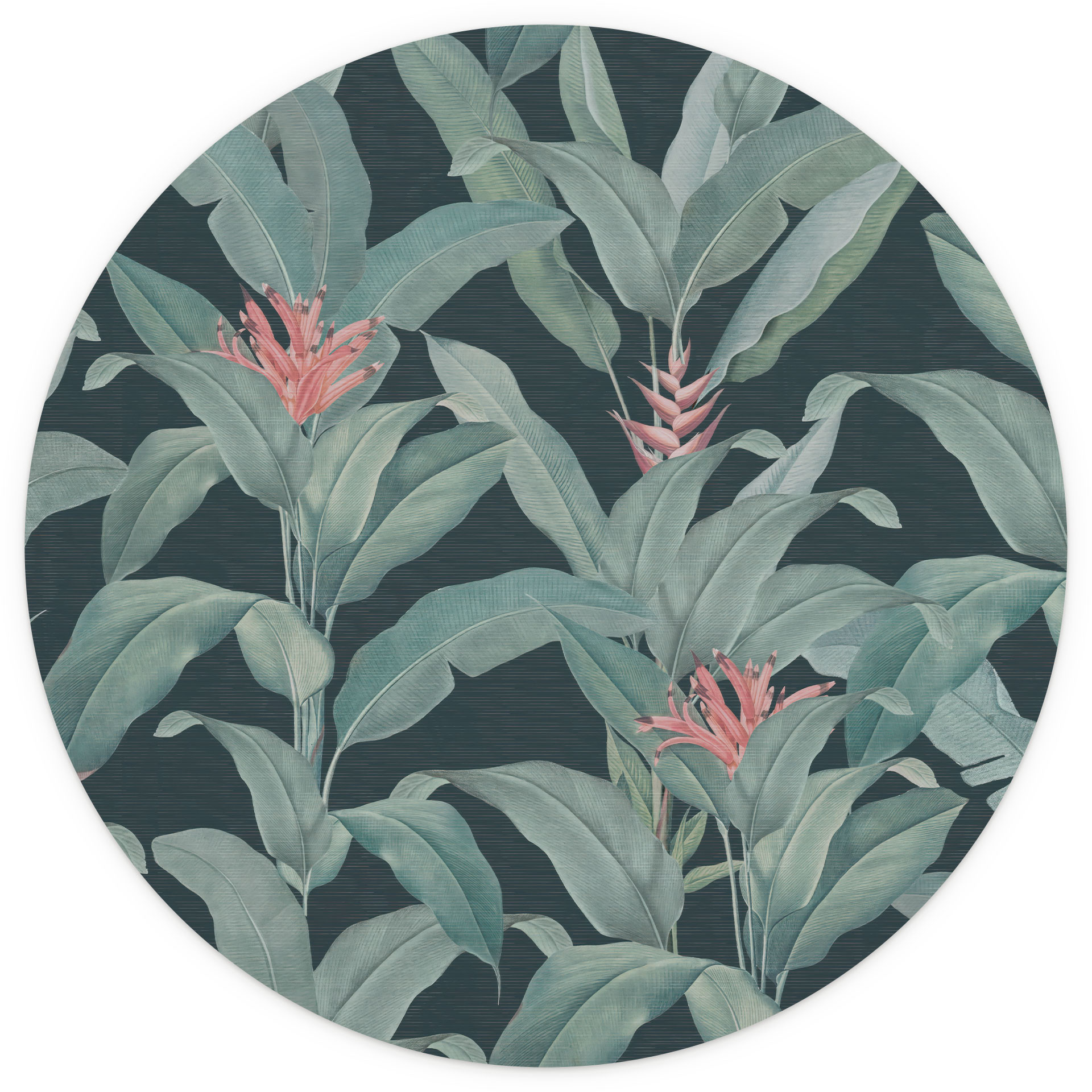 Botanicals Urban Jungle Tropical Leaves Groen - Bloemdecoratie - Rond - Zelfklevend/niet-geweven