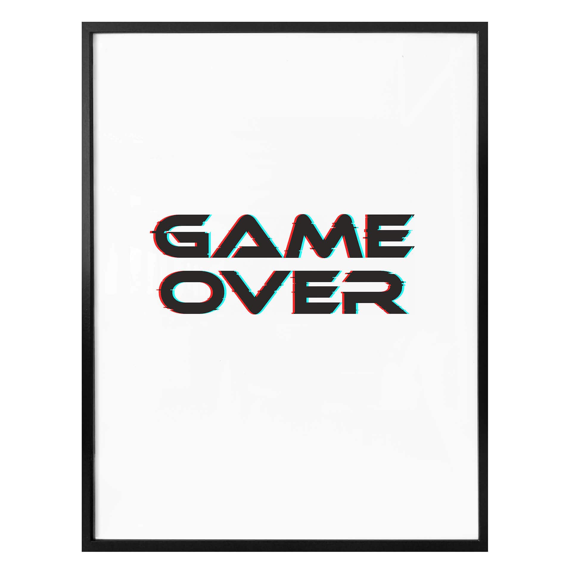 Plakat Game Over - efekt usterki
