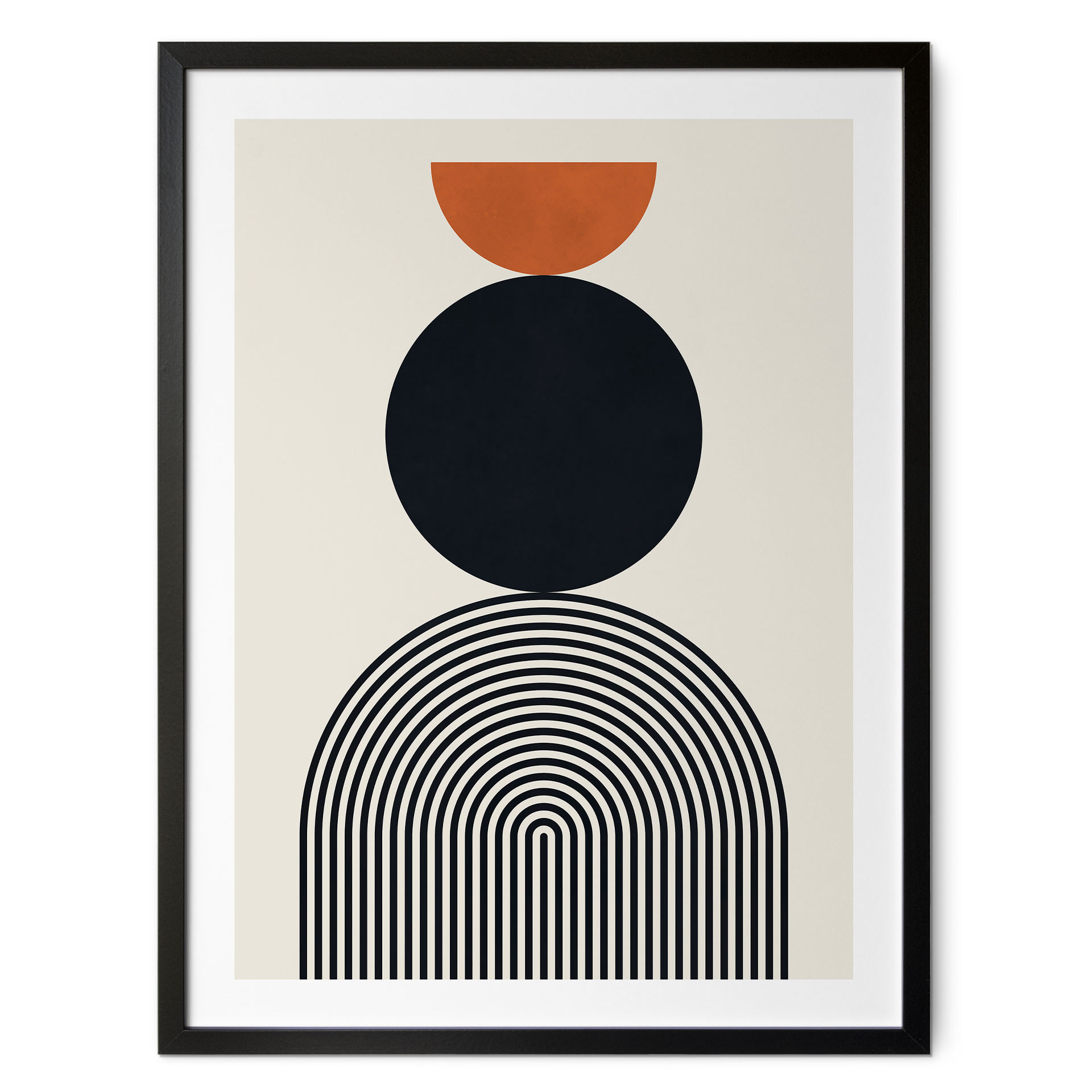 Poster Abstrakte Linien und Kreise im Einklang - Costa