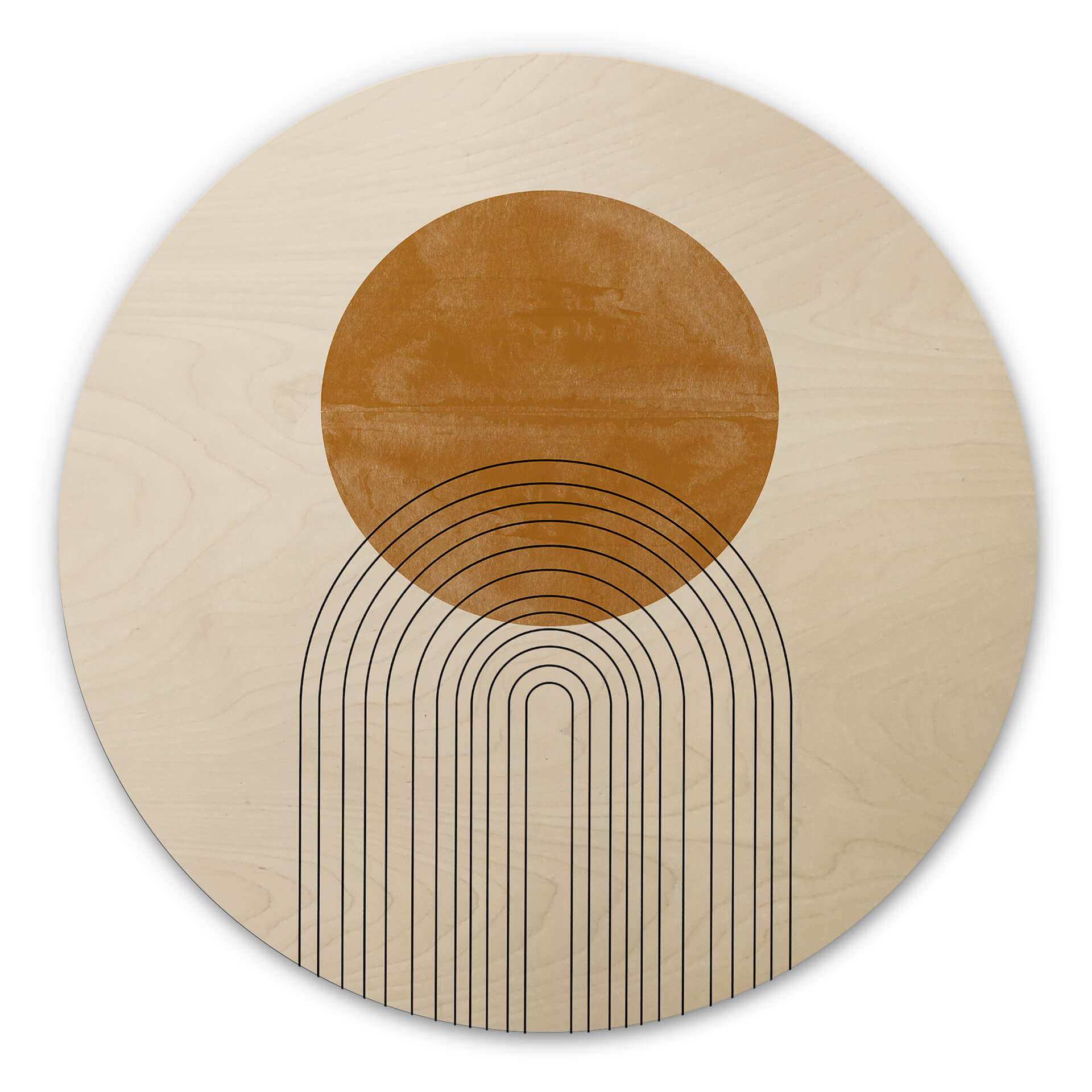 Obraz drewniany The Miuus Studio - Abstract Flow - Round