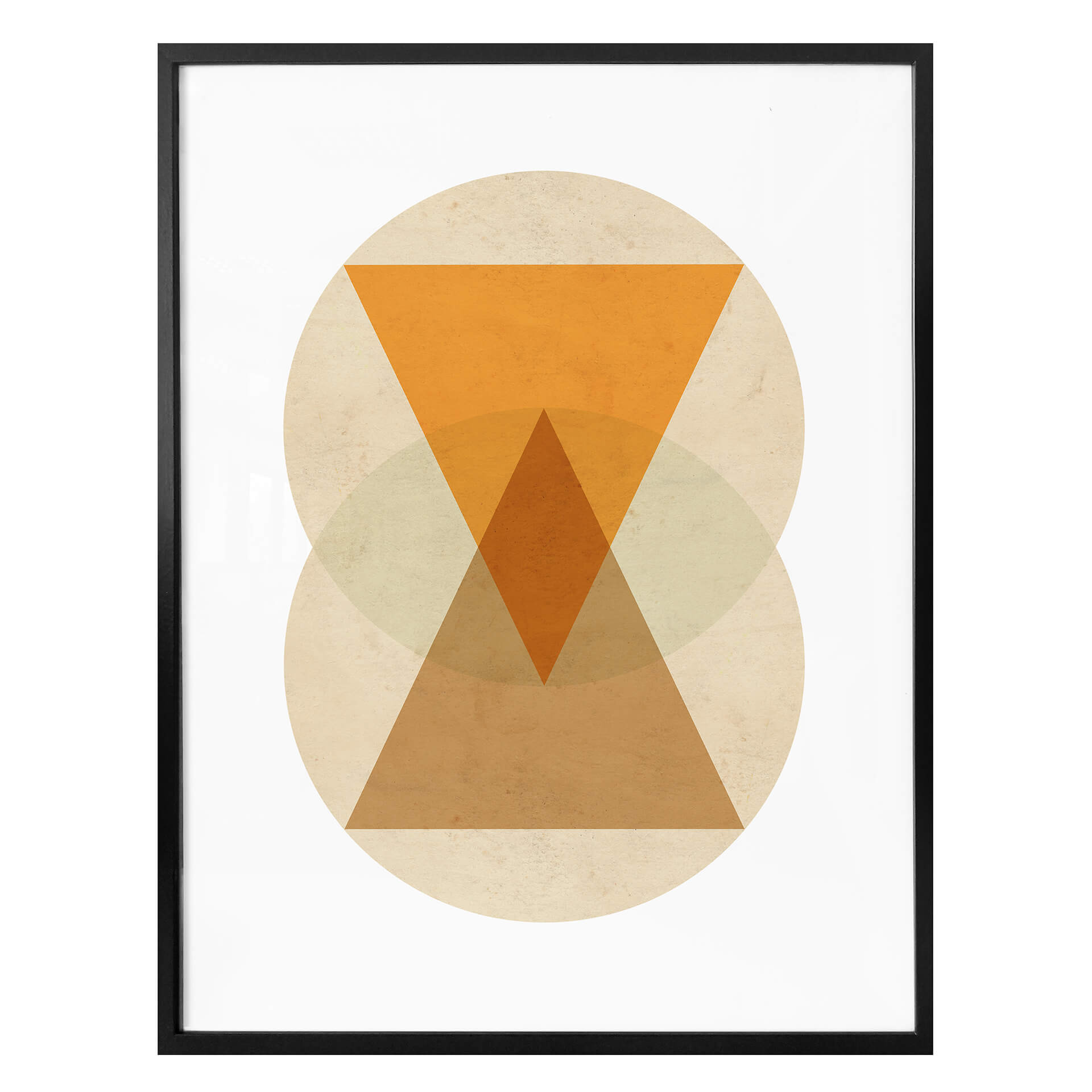 Poster Nouveauprints - Cercles et triangles orange