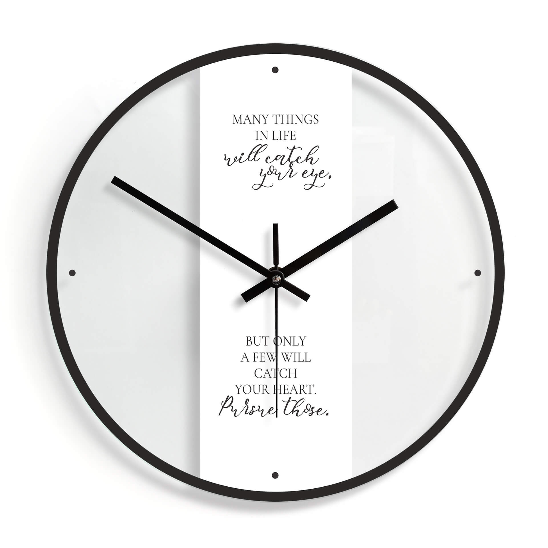 Horloge murale en verre - Many things in life 02