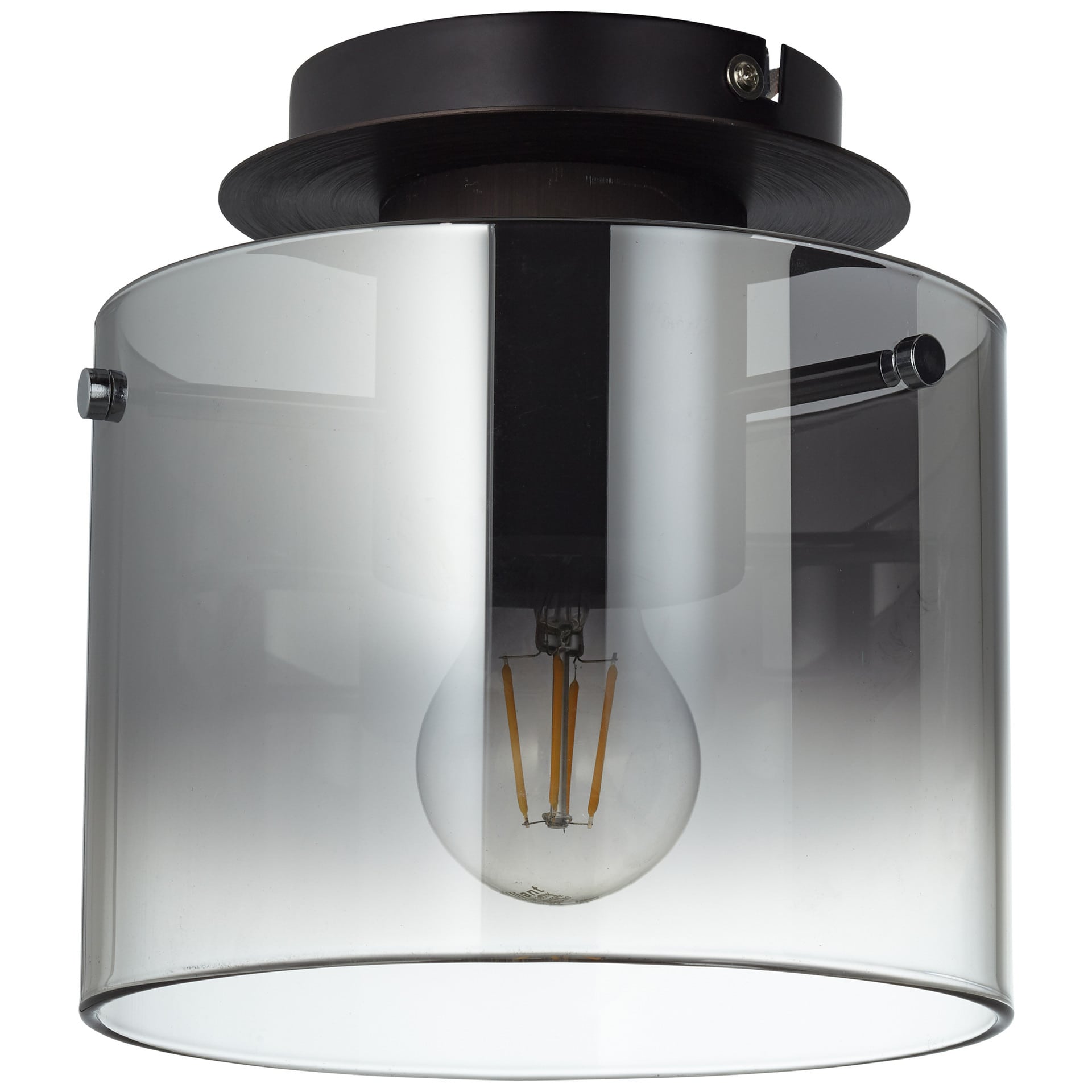 Deckenleuchte Benett, braun, 21,5 x 20 cm, Glas Deckenleuchte
