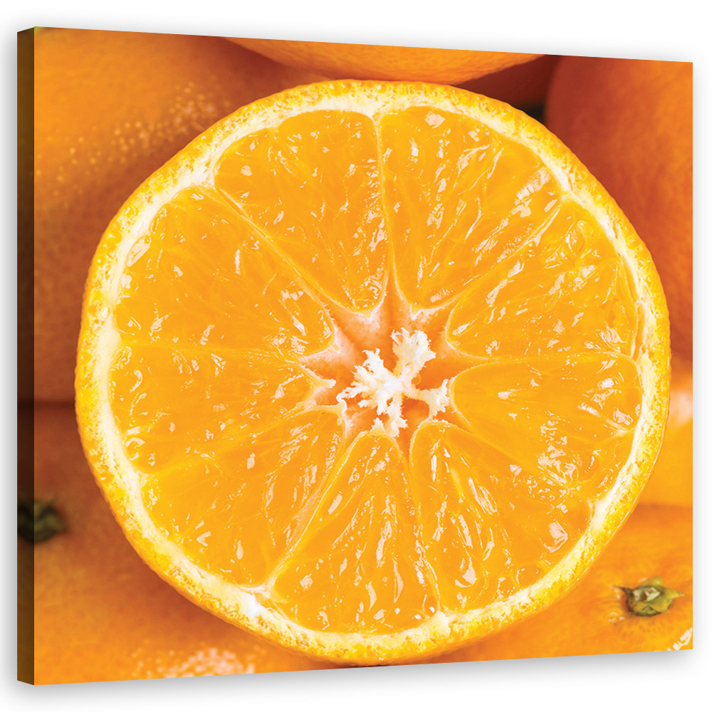 Canvasbillede, Frugt appelsin makro