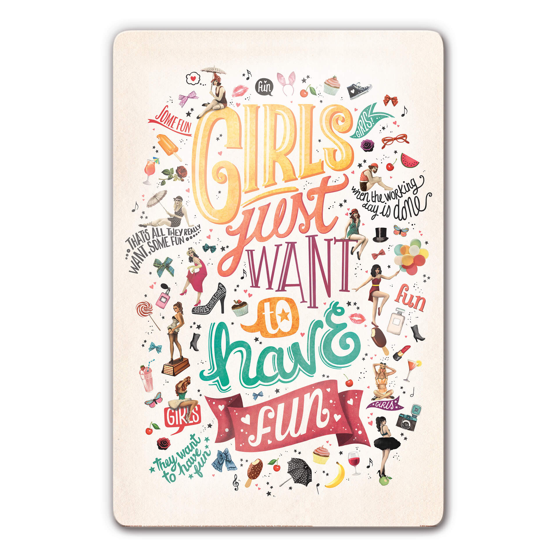 Tableau en verre Tohmé -  Girls just wanna have fun