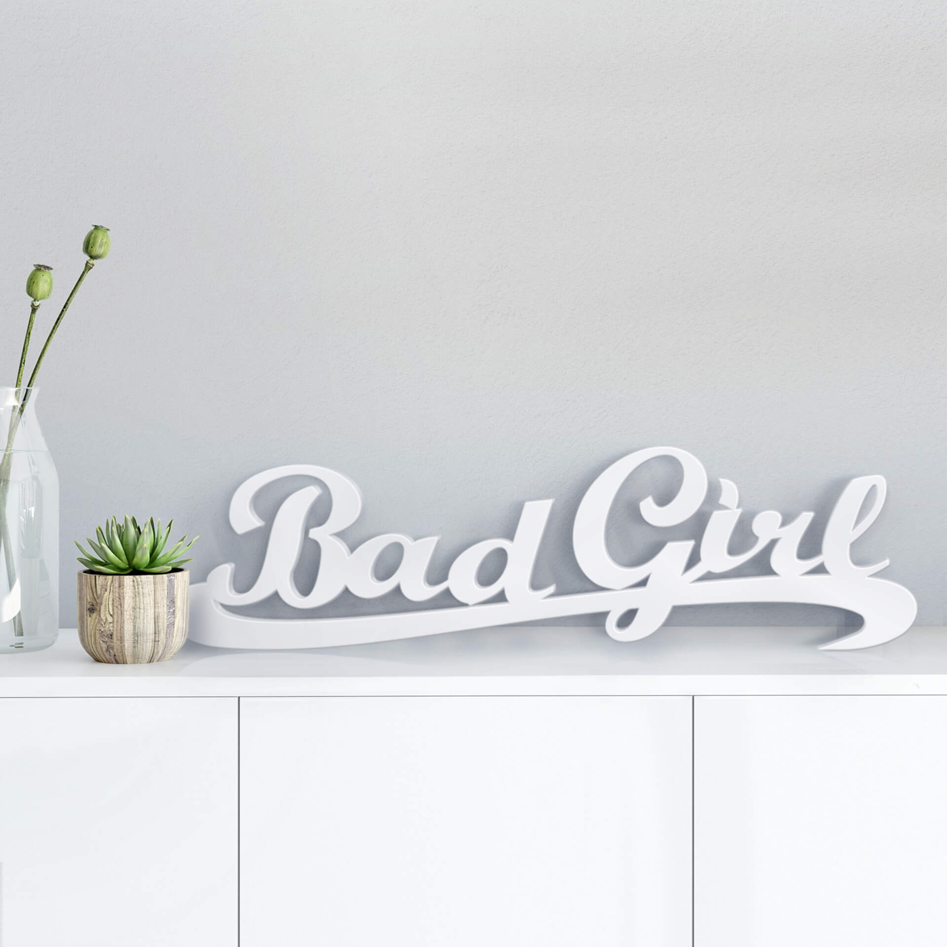 Litery ozdobne 3D Bad Girl