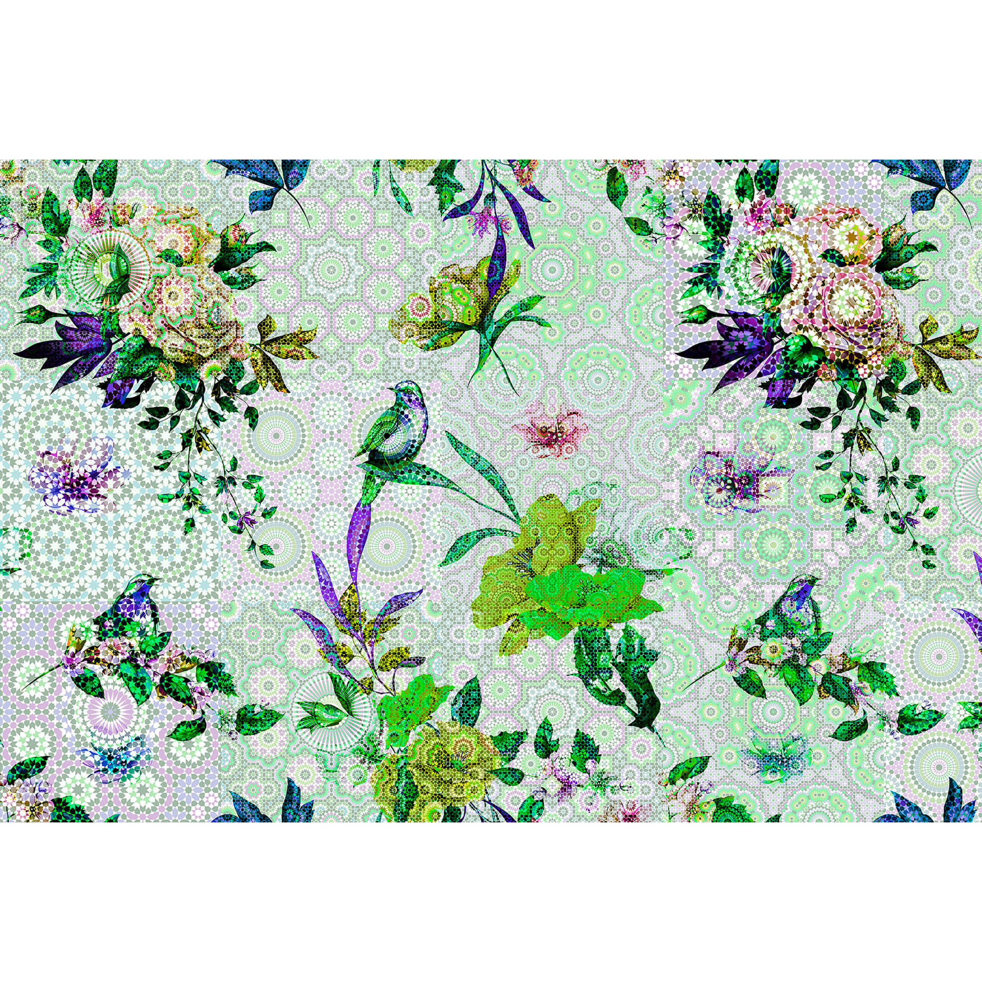 Livingwalls Fotobehang Walls by Patel mosaic garden 1