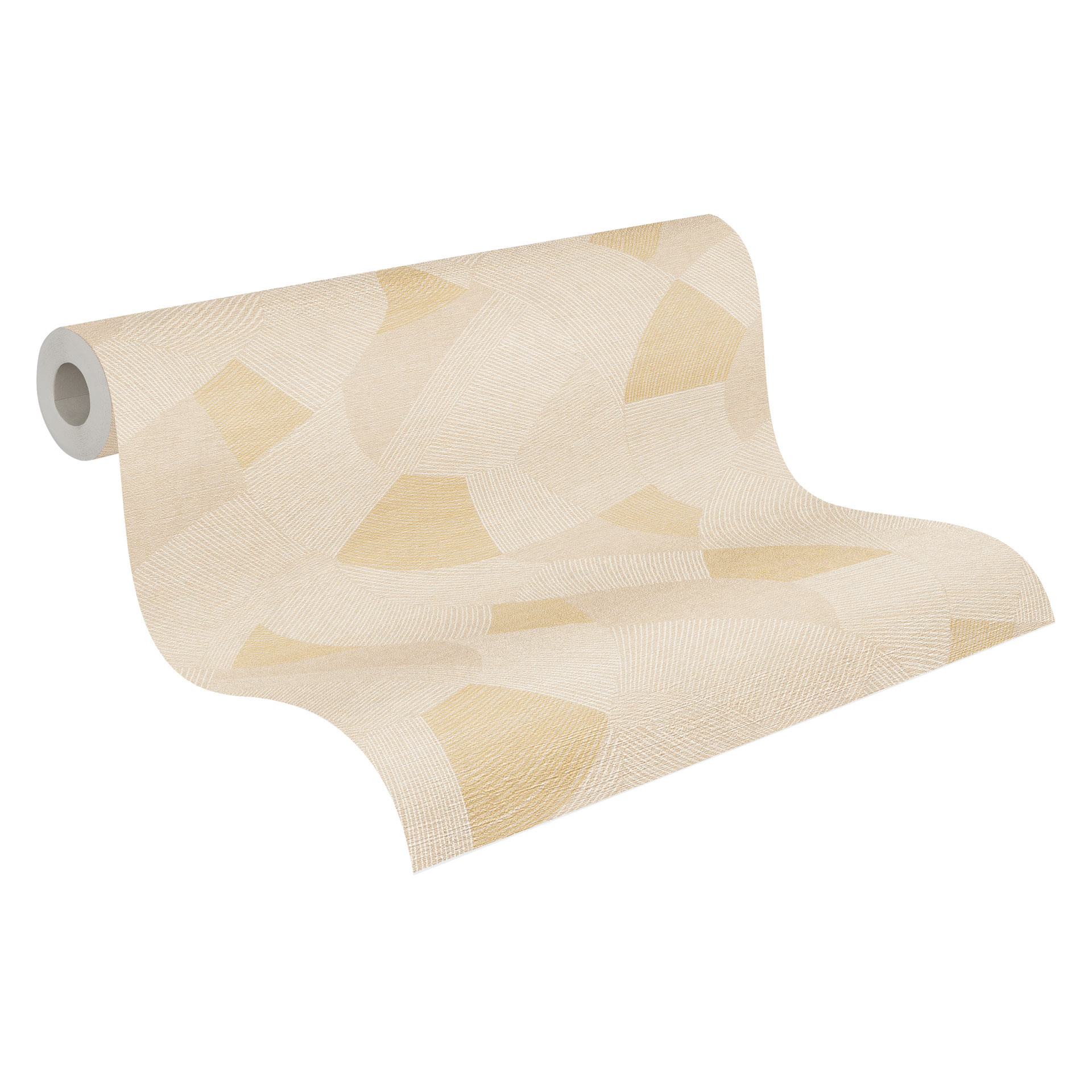 Vliesbehang geometrische vormen beige goud behang behang geometrisch
