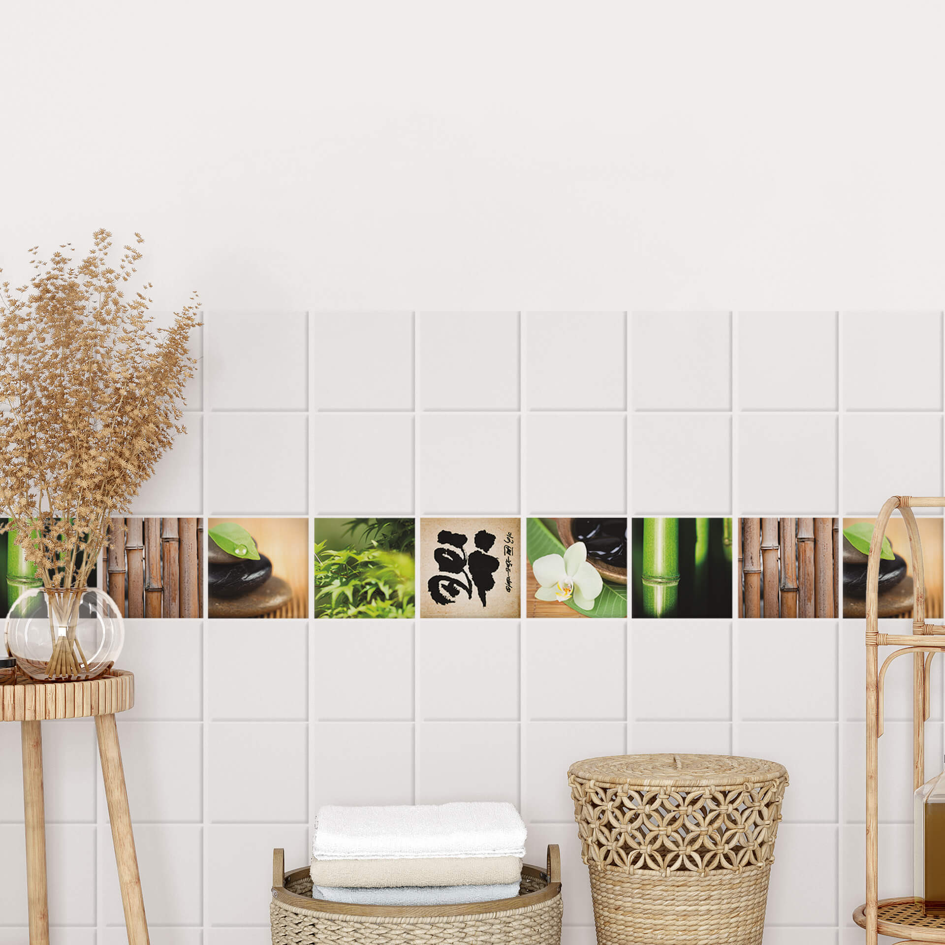 Sticker carrelage - Décoration spa asiatique
