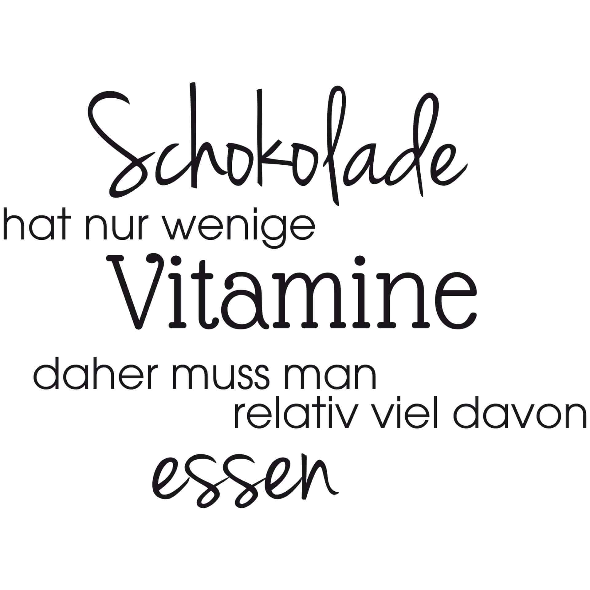 Wandtattoo Schokolade hat nur wenige Vitamine...