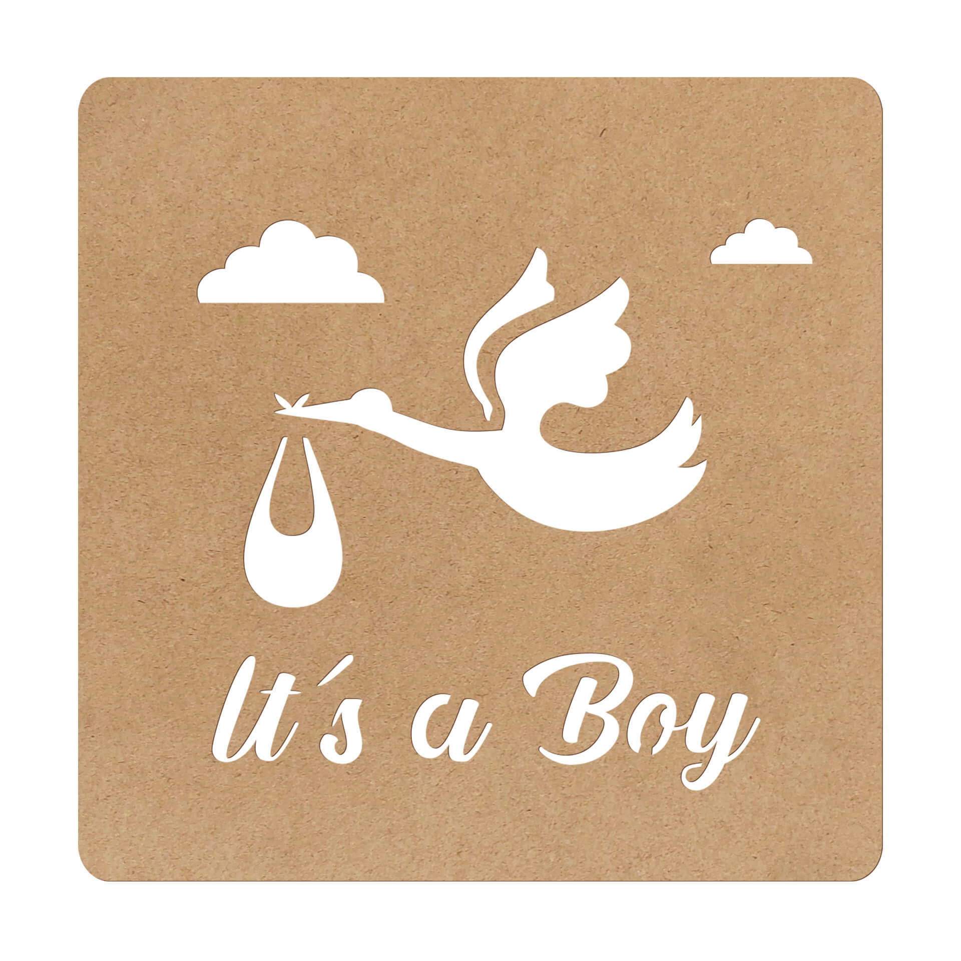MDF deco baby - It's a Boy